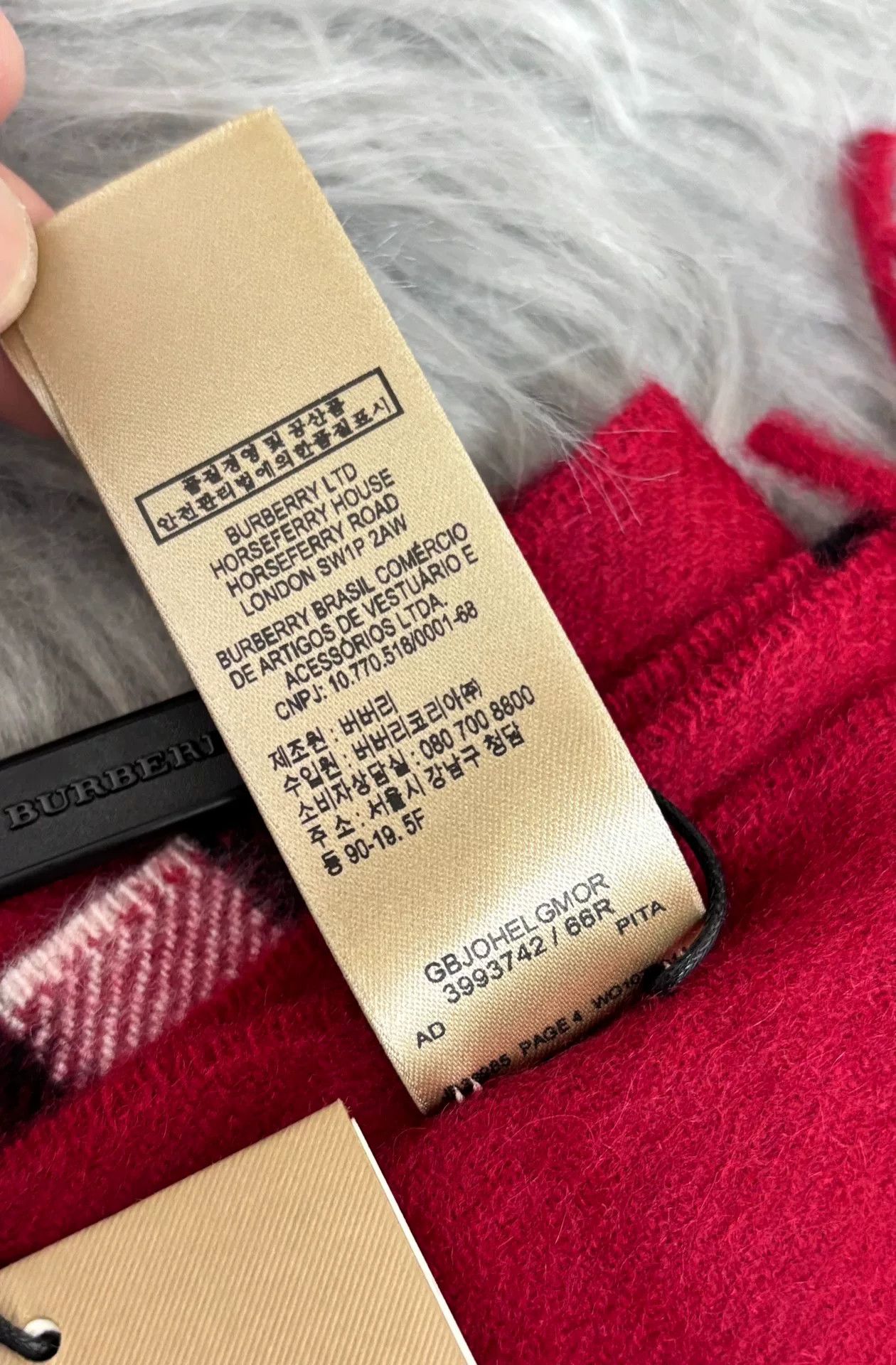 Burberry Burberry Plaid Red Scarf one size Men Size ONE SIZE - 7 Thumbnail