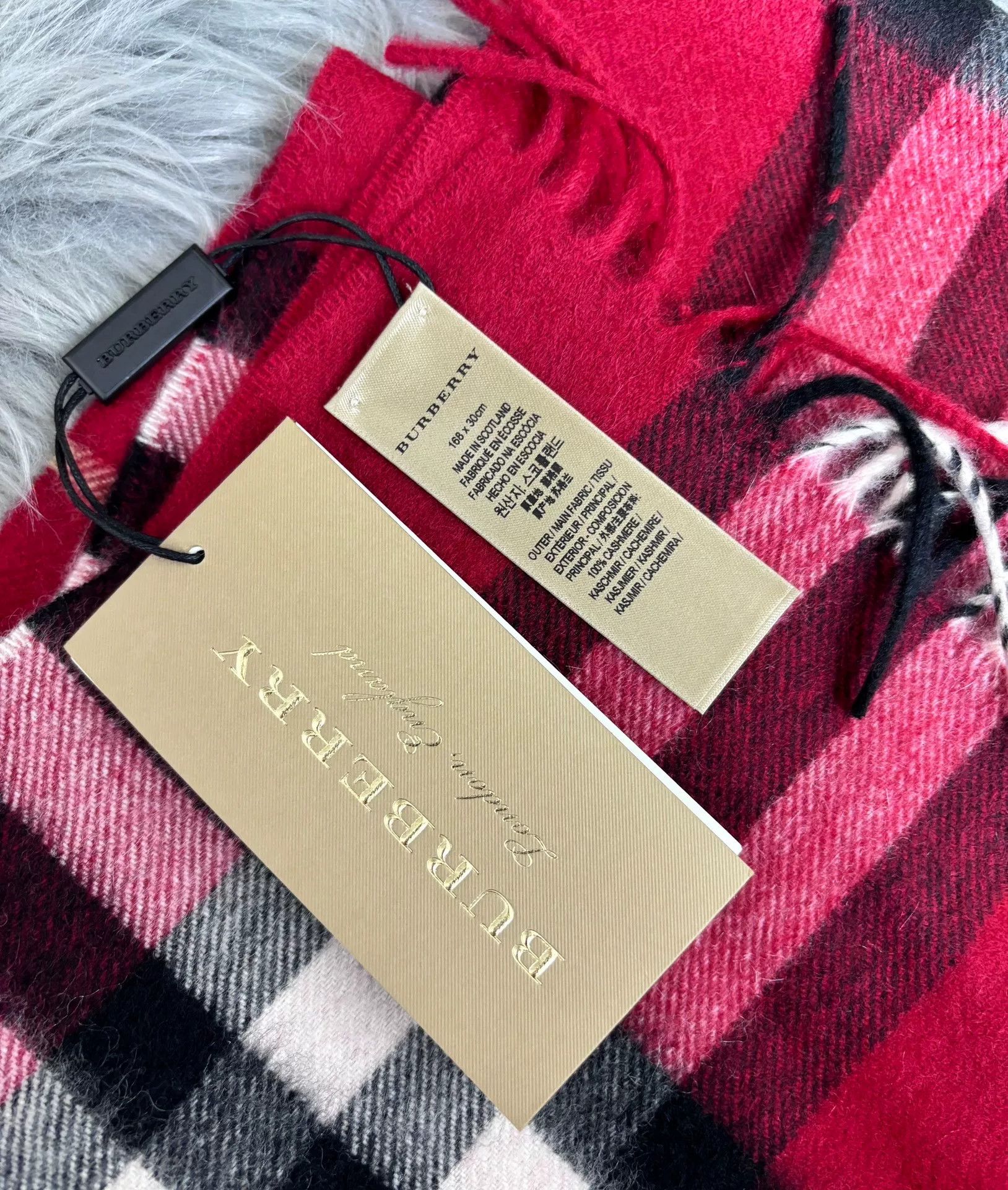 Burberry Burberry Plaid Red Scarf one size Men Size ONE SIZE - 6 Thumbnail