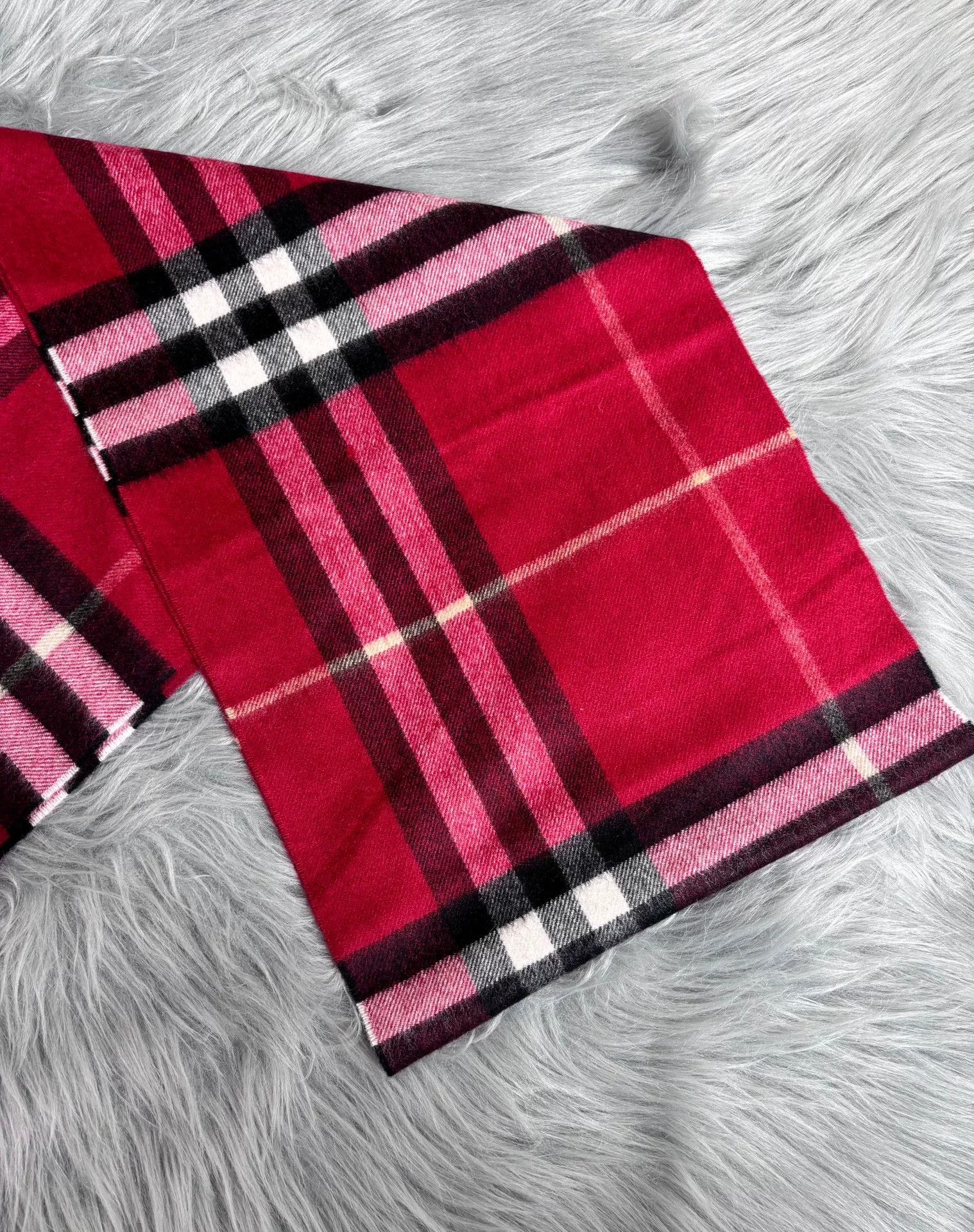 Burberry Burberry Plaid Red Scarf one size Men Size ONE SIZE - 2 Thumbnail