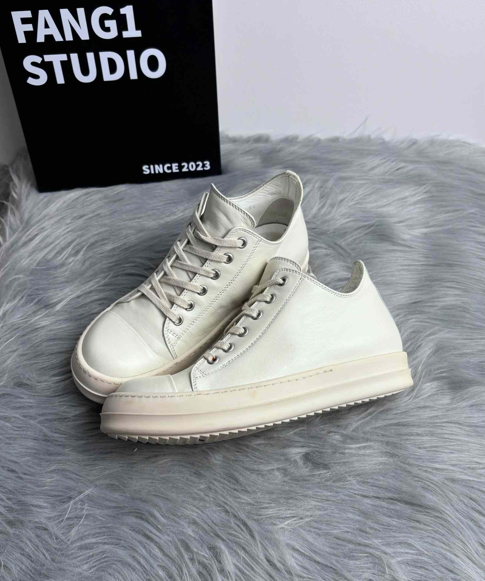 Rick Owens Rick Owens Leather White Lowtop Sneakers us_6-5 Women Size US 6.5 / IT 36.5 - 4 Thumbnail