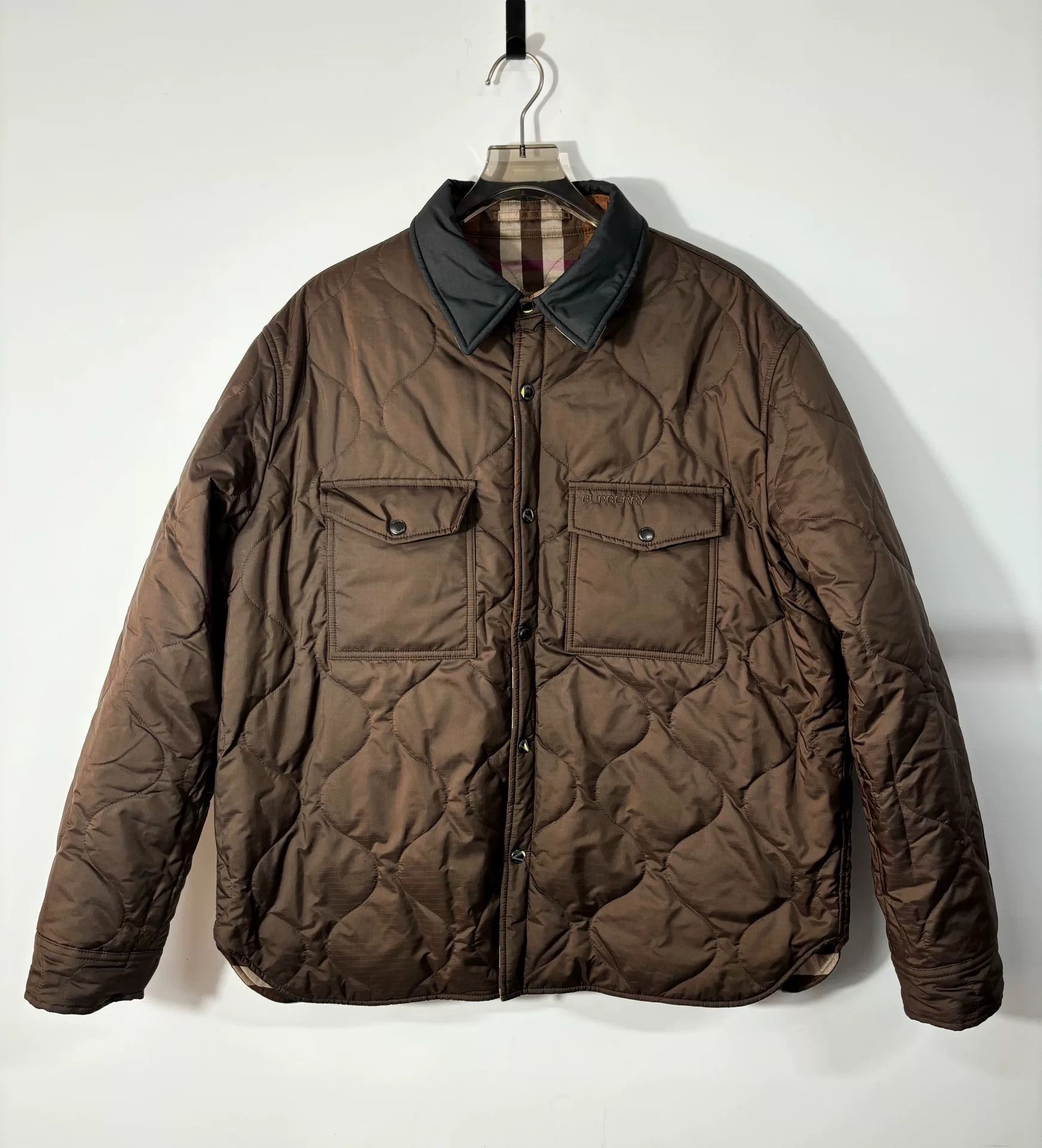 Burberry Burberry Striped Cotton Brown Heavy Coat xl Men Size US XL / EU 56 / 4 - 3 Thumbnail