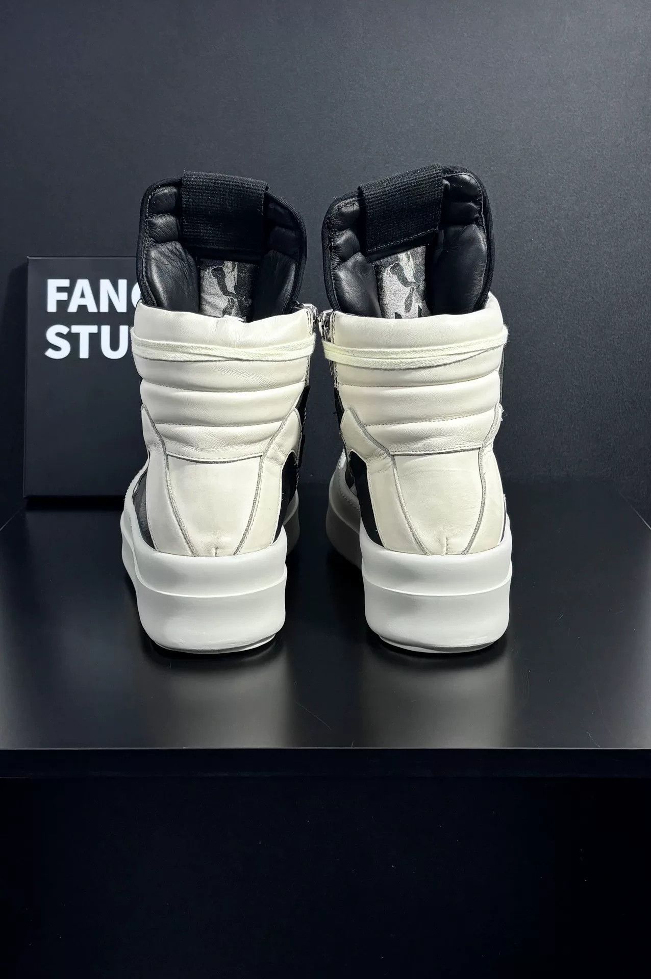 Rick Owens Rick Owens Leather Black Hitop Sneakers 8.5 Men Size US 8.5 / EU 41-42 - 6 Thumbnail