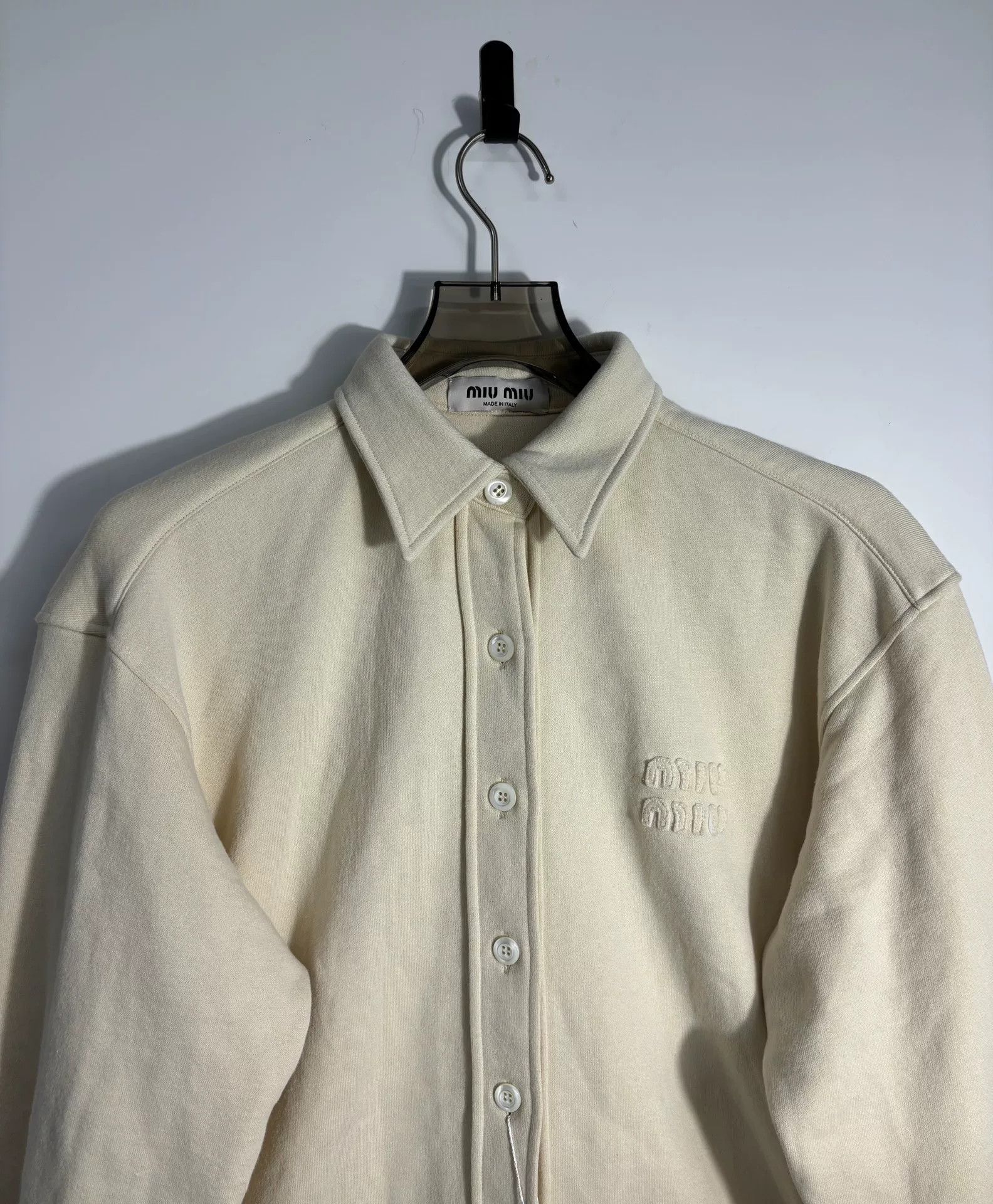Miu Miu Miu Miu Retro Embroidered Beige Button Up XS Women Size XS / US 0-2 / IT 36-38 - 3 Thumbnail