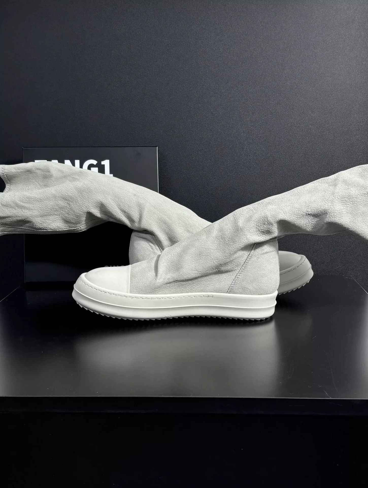 Rick Owens Rick Owens Leather White Boots us_6 Women Size US 6 / IT 36 - 6 Thumbnail