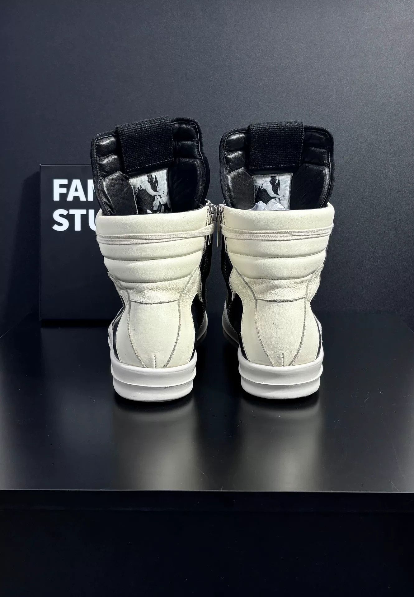 Rick Owens Rick Owens Leather Black Hitop Sneakers 8.5 Men Size US 8.5 / EU 41-42 - 7 Thumbnail