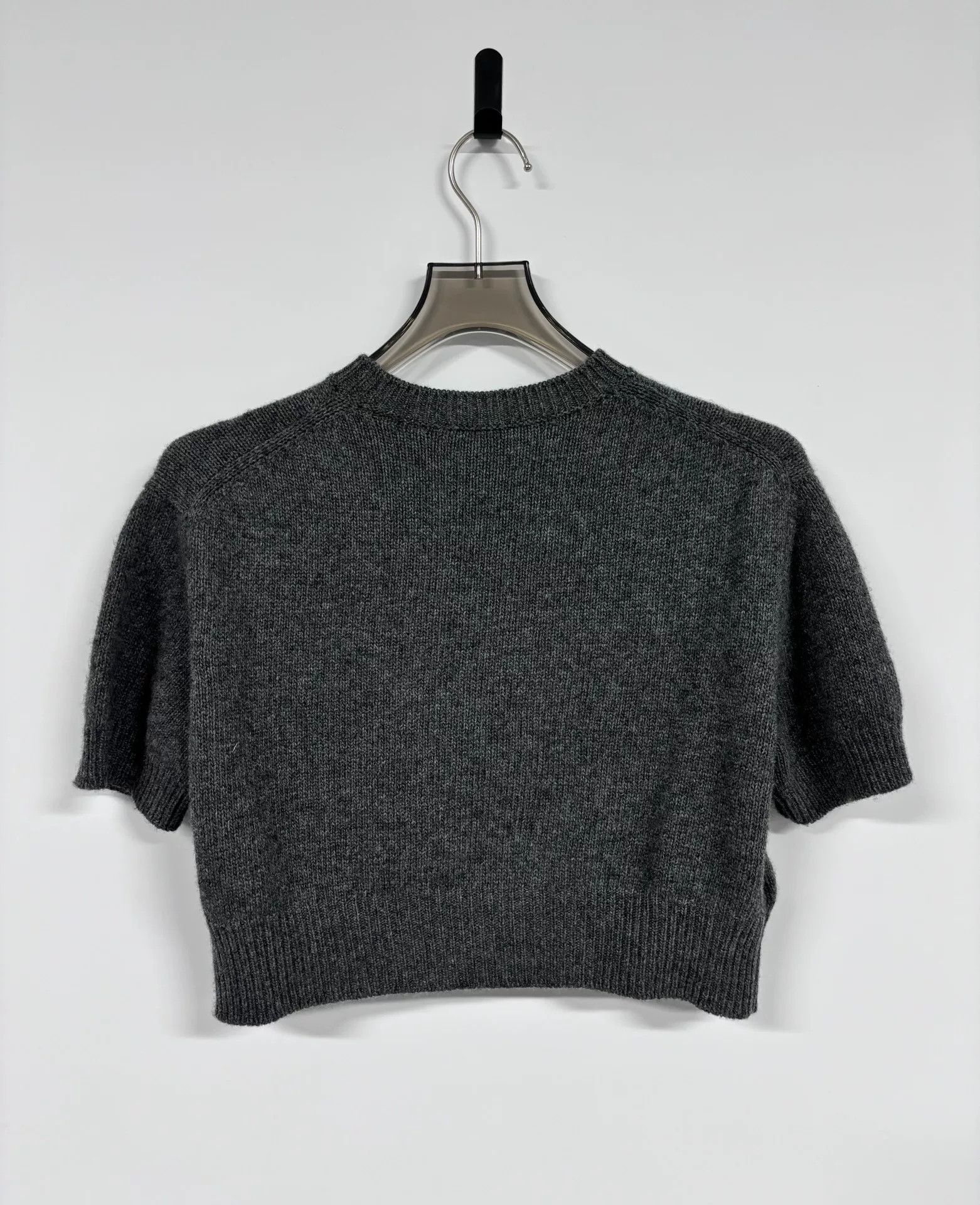 Prada Prada Cropped Gray Sweater S Women Size S / US 4 / IT 40 - 2 Thumbnail