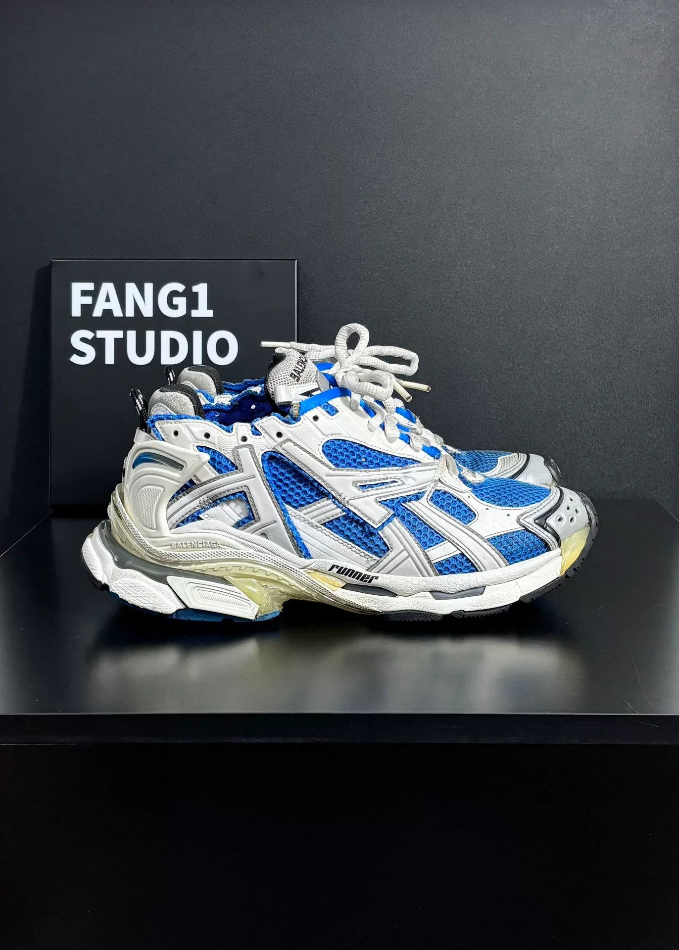 Balenciaga Balenciaga Running Blue Lowtop Sneakers 8.5 Men Size US 8.5 / EU 41-42 - 3 Thumbnail