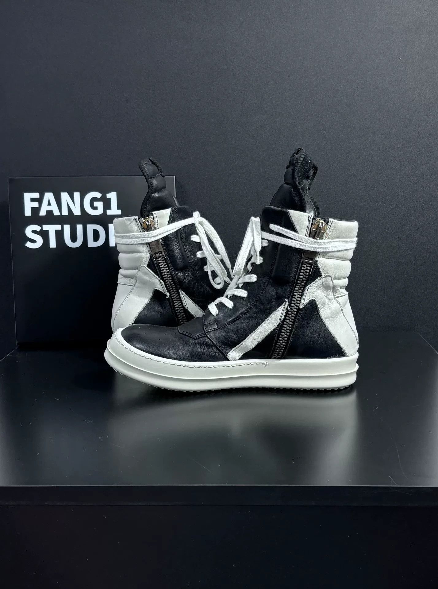 Rick Owens Rick Owens Leather Black Hitop Sneakers 5 Men Size US 5 / EU 37 - 6 Thumbnail