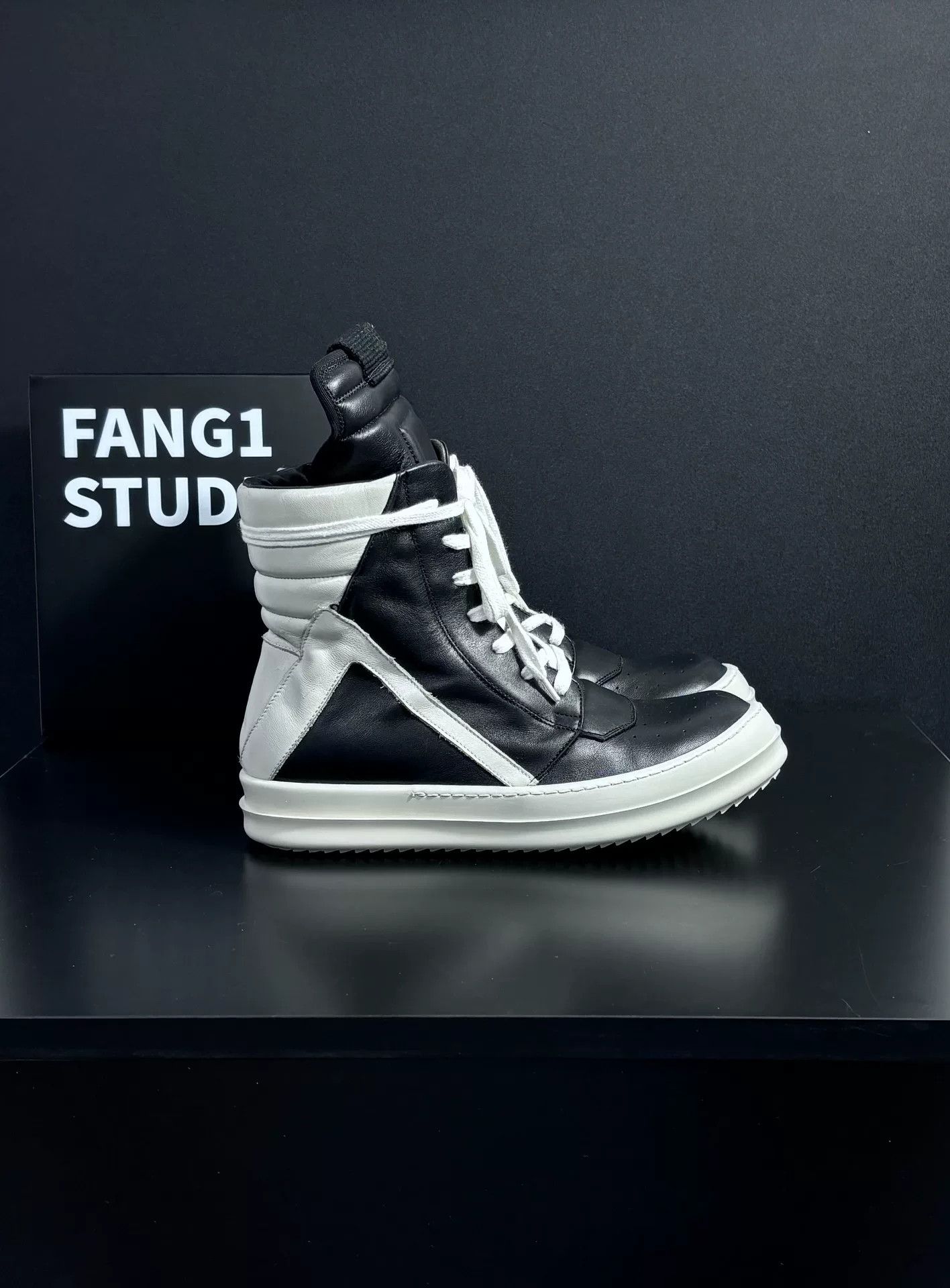 Rick Owens Rick Owens Leather Black Hitop Sneakers 5 Men Size US 5 / EU 37 - 3 Thumbnail