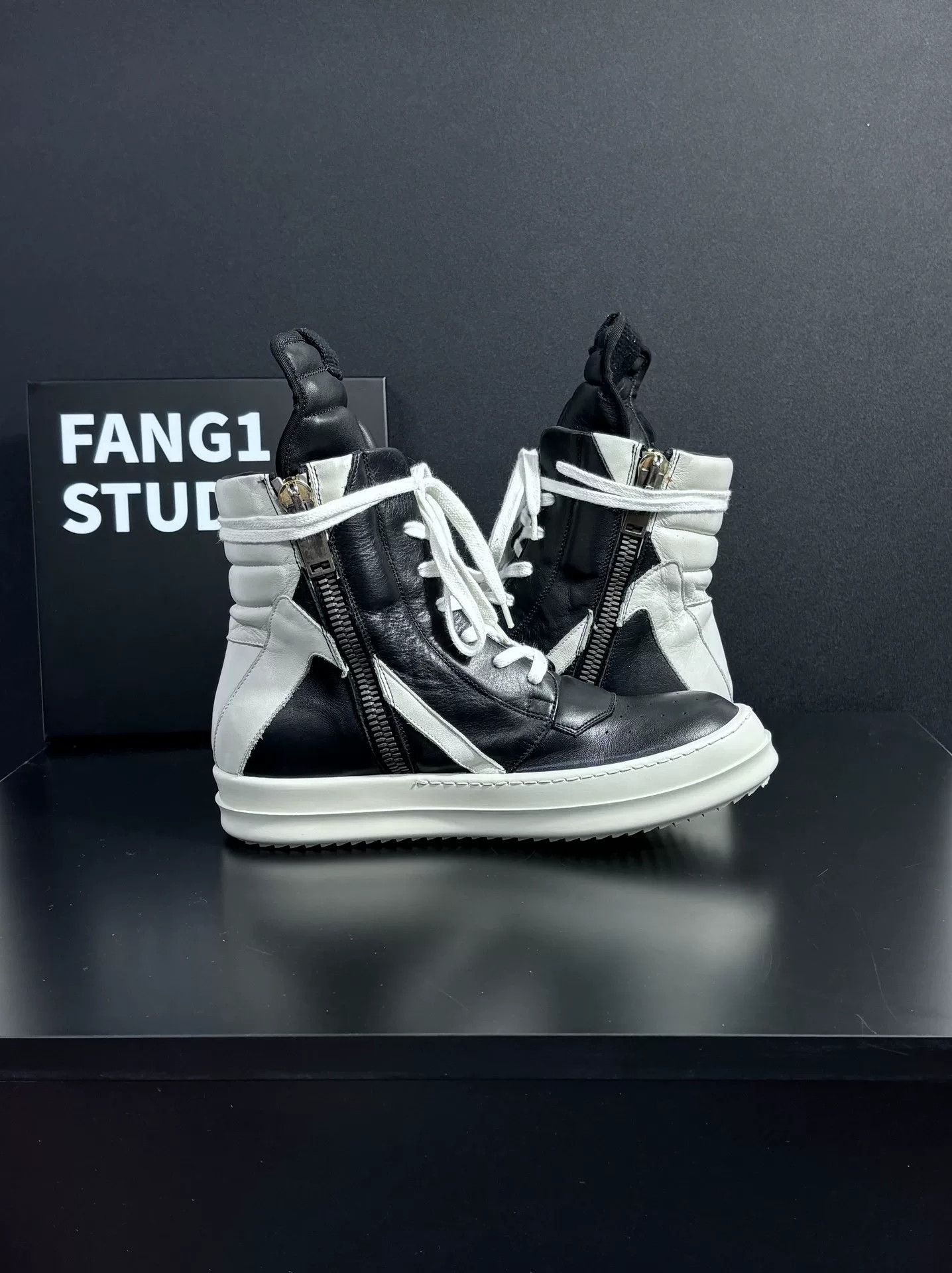 Rick Owens Rick Owens Leather Black Hitop Sneakers 5 Men Size US 5 / EU 37 - 5 Thumbnail