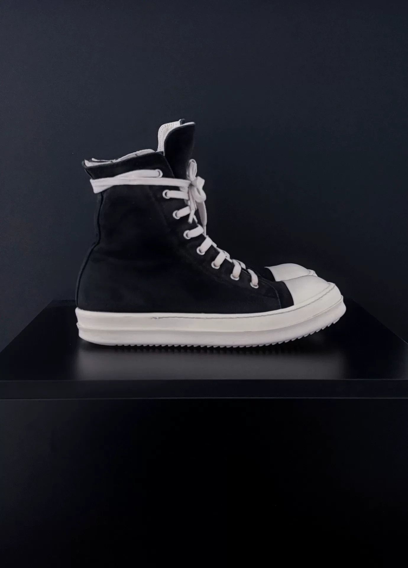 Rick Owens Rick Owens Canvas Embroidered Hitop Sneakers 7.5 Men Size US 7.5 / EU 40-41 - 3 Thumbnail