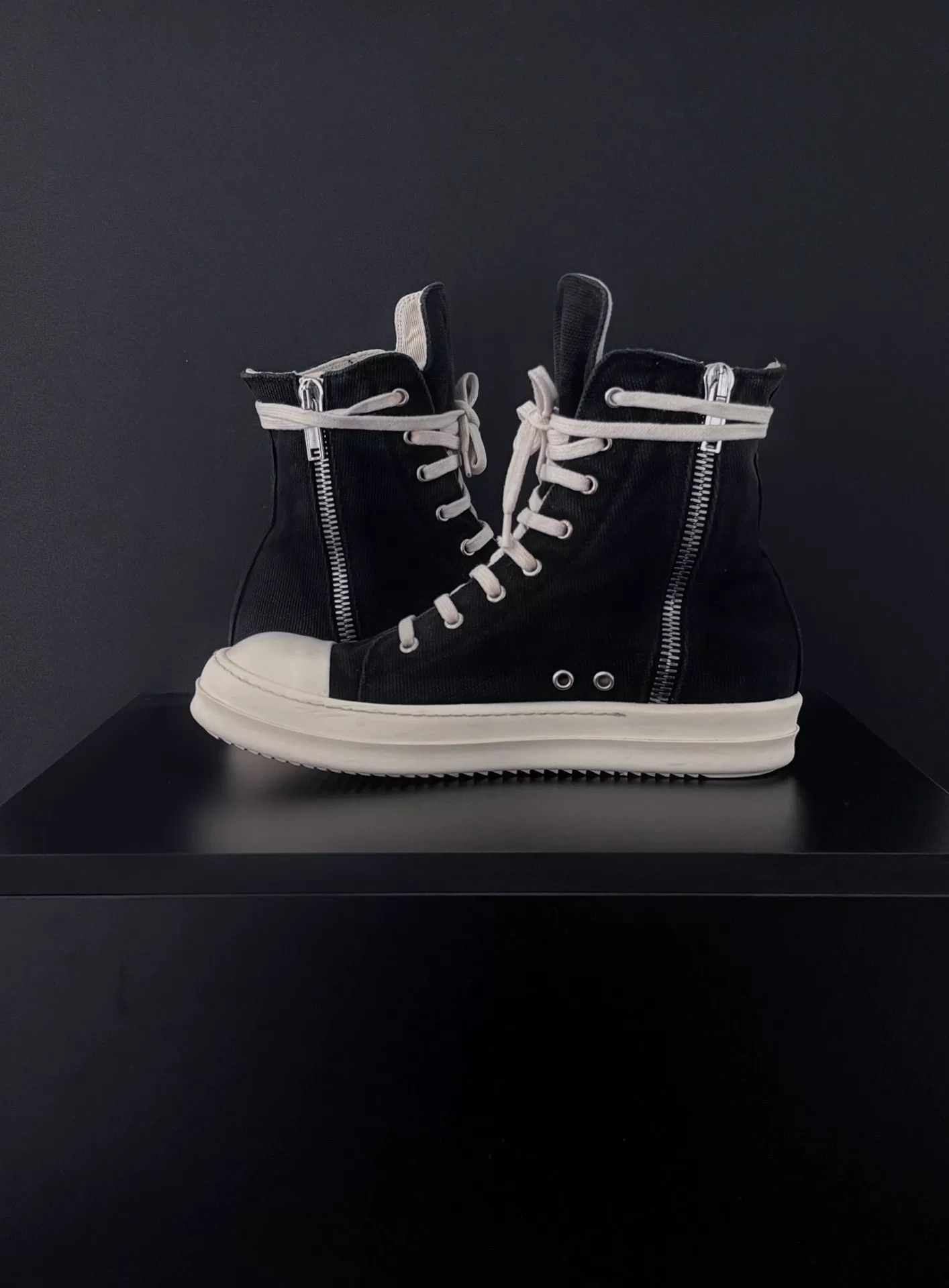 Rick Owens Rick Owens Canvas Embroidered Hitop Sneakers 7.5 Men Size US 7.5 / EU 40-41 - 6 Thumbnail