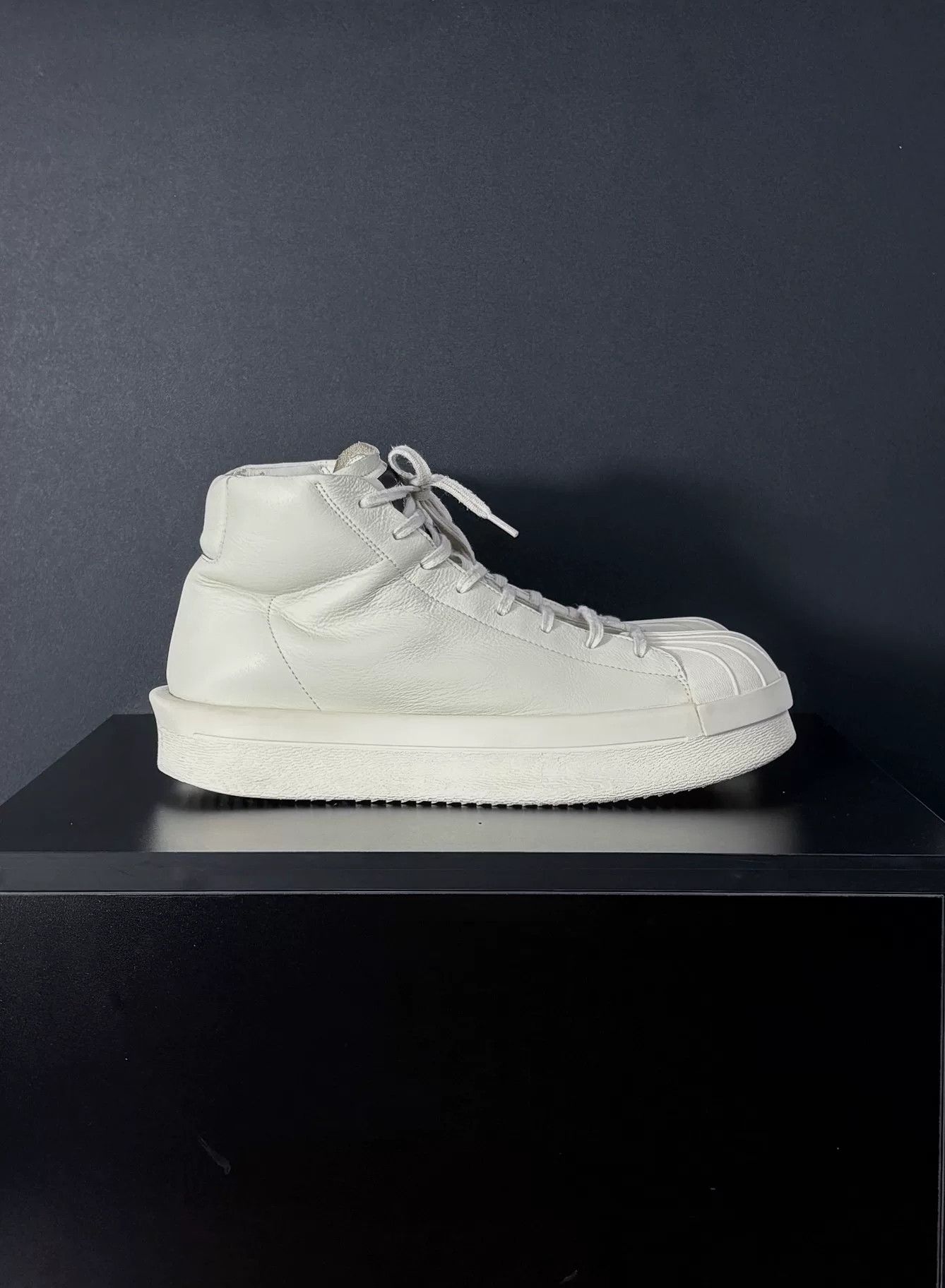 Rick Owens Rick Owens Collab White Hitop Sneakers 9 Men Size US 9 / EU 42 - 3 Thumbnail