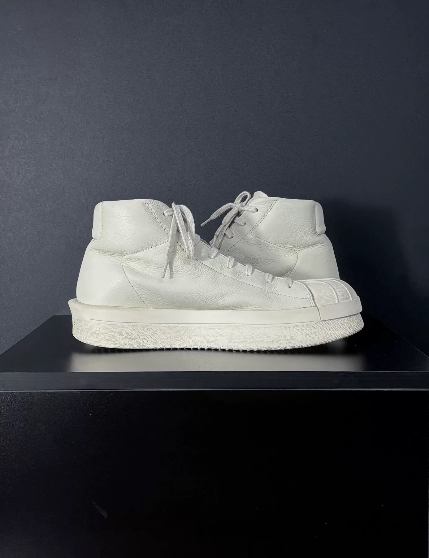 Rick Owens Rick Owens Collab White Hitop Sneakers 9 Men Size US 9 / EU 42 - 5 Thumbnail