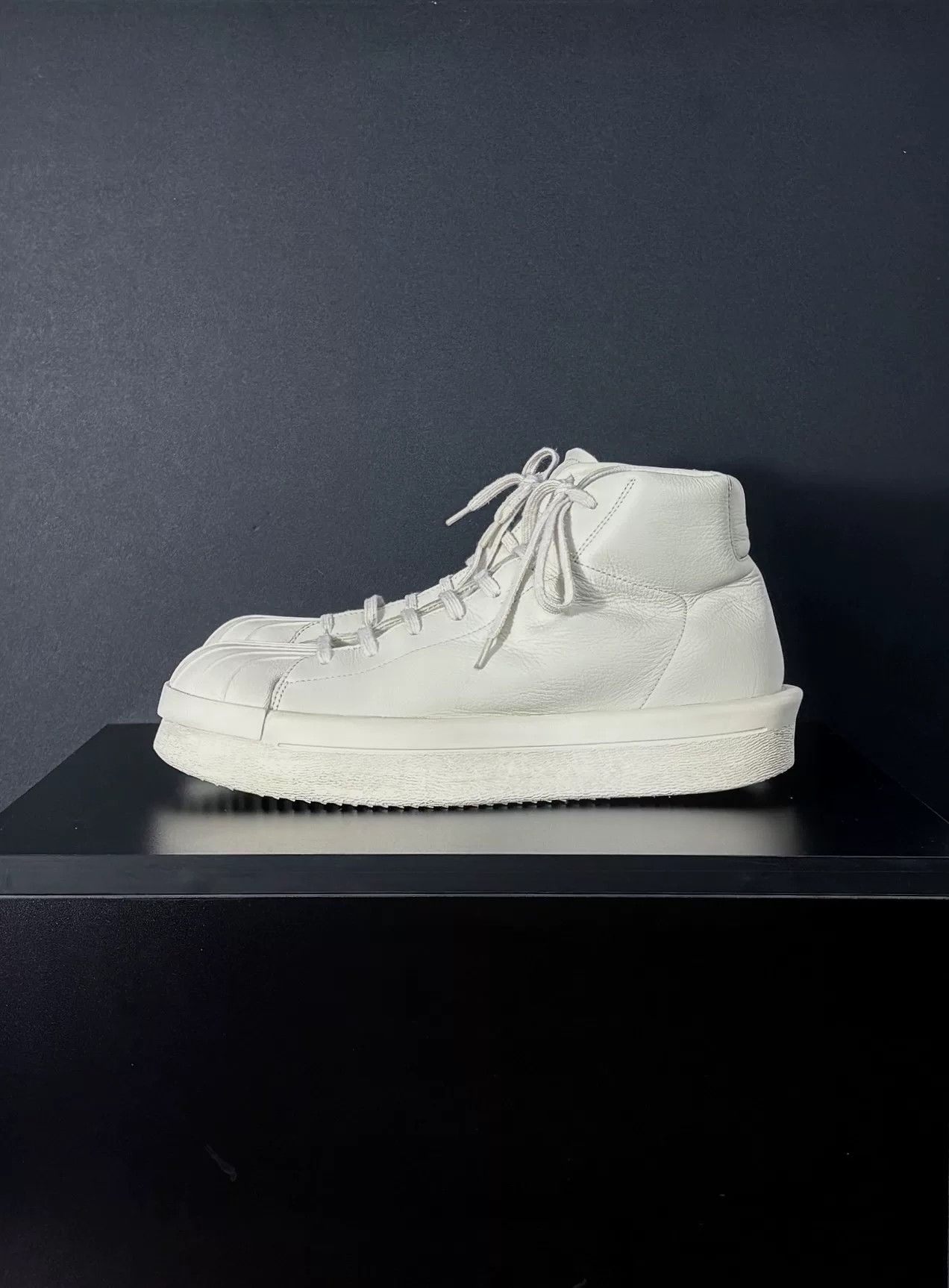 Rick Owens Rick Owens Collab White Hitop Sneakers 9 Men Size US 9 / EU 42 - 4 Thumbnail