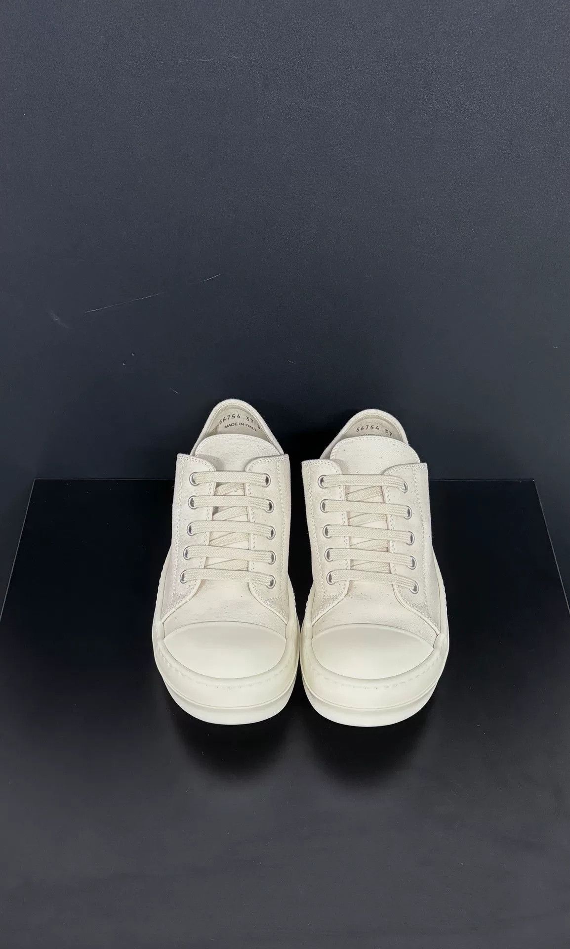 Rick Owens Rick Owens White Lowtop Sneakers us_6-5 Women Size US 6.5 / IT 36.5 - 3 Thumbnail
