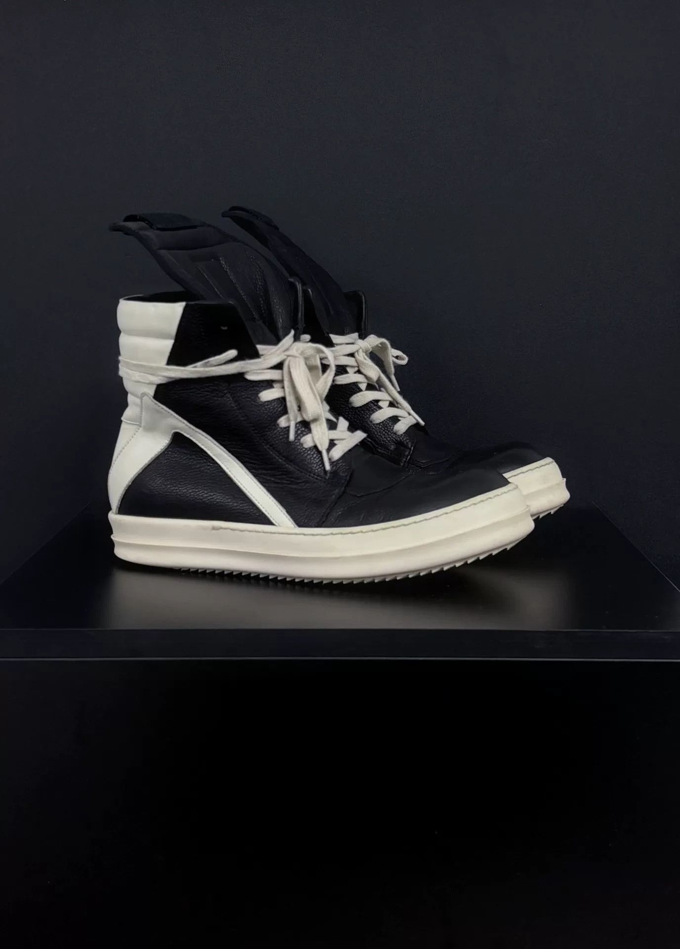 Rick Owens Rick Owens Leather Hitop Sneakers 6.5 Men Size US 6.5 / EU 39-40 - 3 Thumbnail