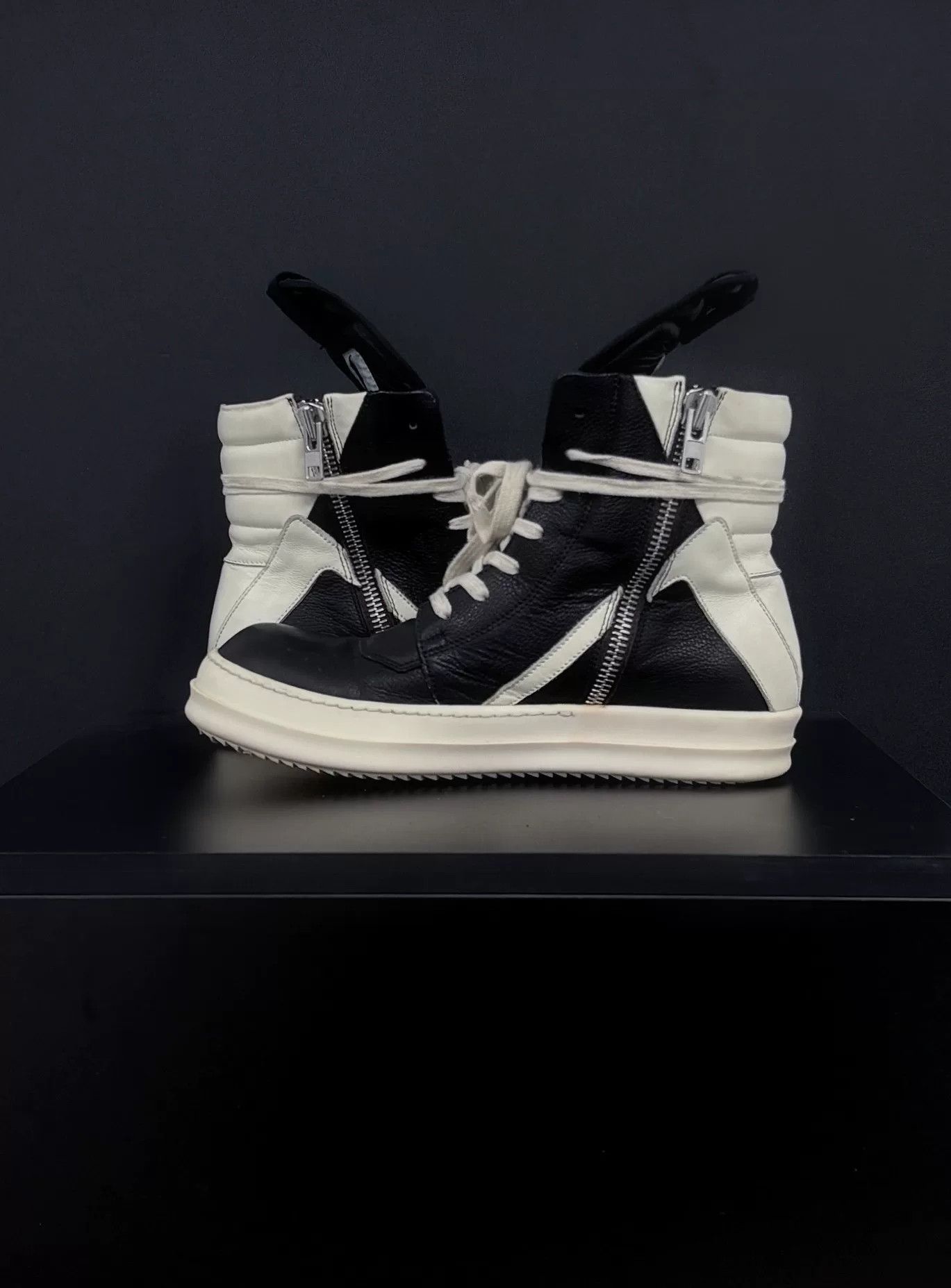 Rick Owens Rick Owens Leather Hitop Sneakers 6.5 Men Size US 6.5 / EU 39-40 - 5 Thumbnail