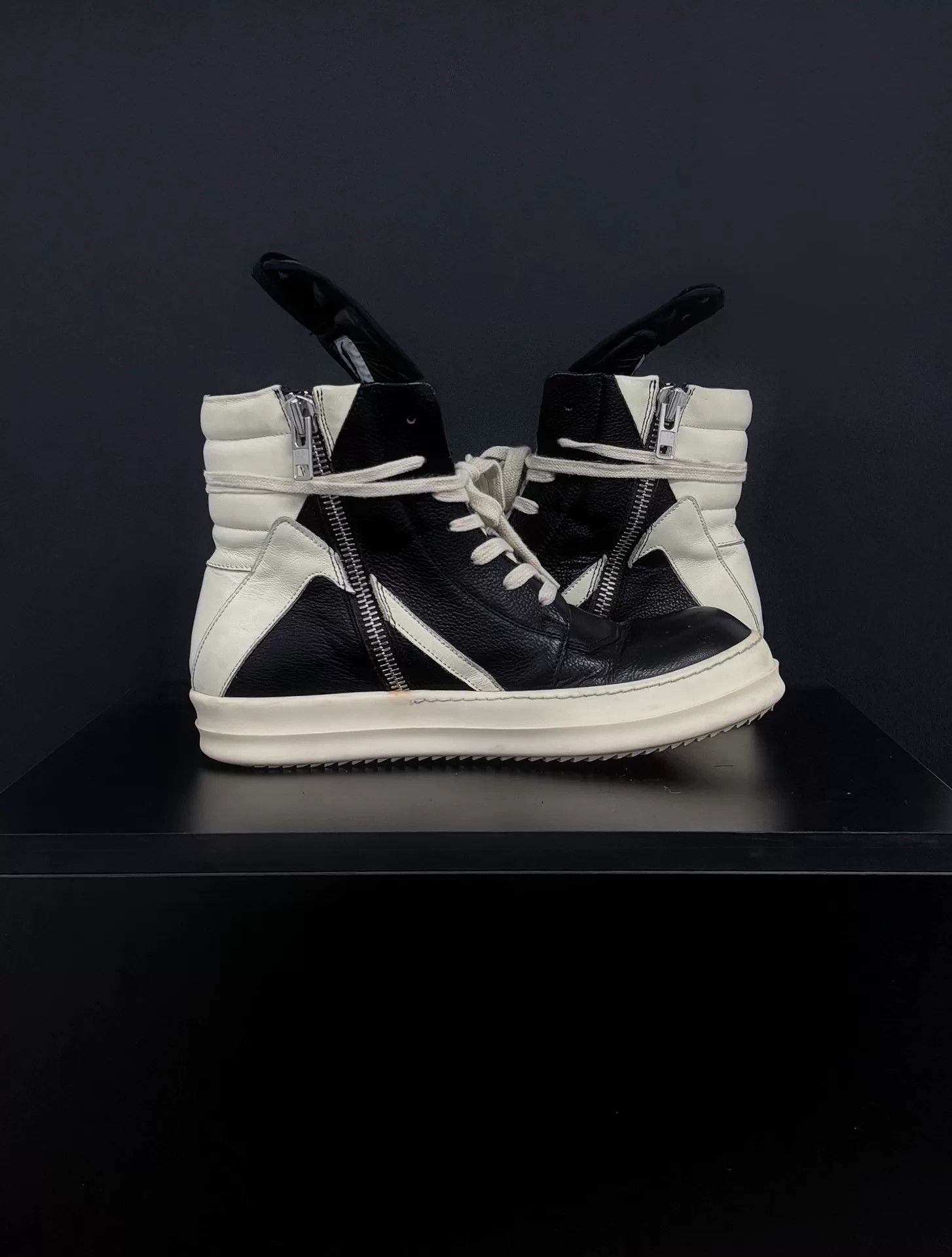 Rick Owens Rick Owens Leather Hitop Sneakers 6.5 Men Size US 6.5 / EU 39-40 - 4 Thumbnail