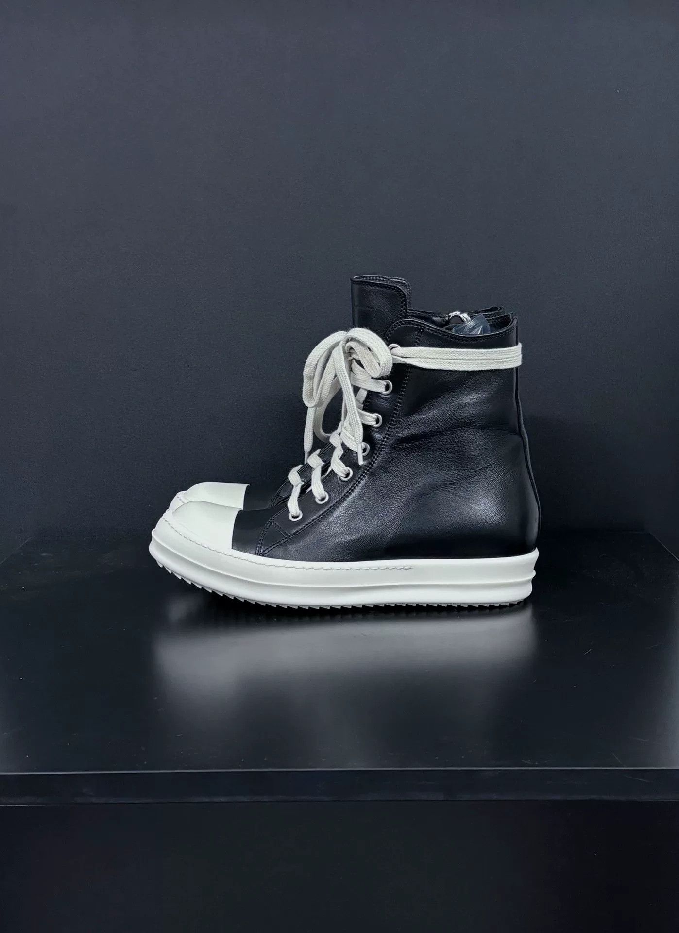 Rick Owens Rick Owens Leather Hitop Sneakers 5 Men Size US 5 / EU 37 - 4 Thumbnail