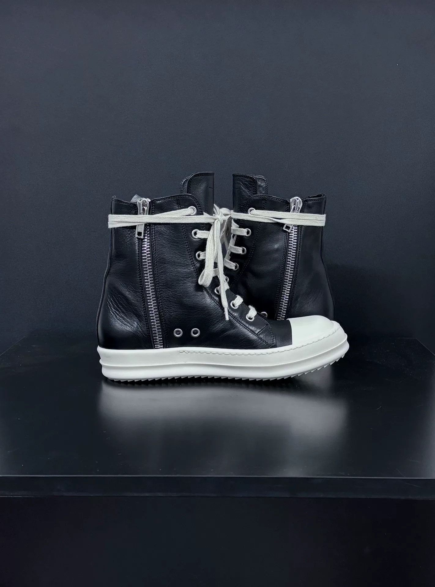 Rick Owens Rick Owens Leather Hitop Sneakers 5 Men Size US 5 / EU 37 - 5 Thumbnail