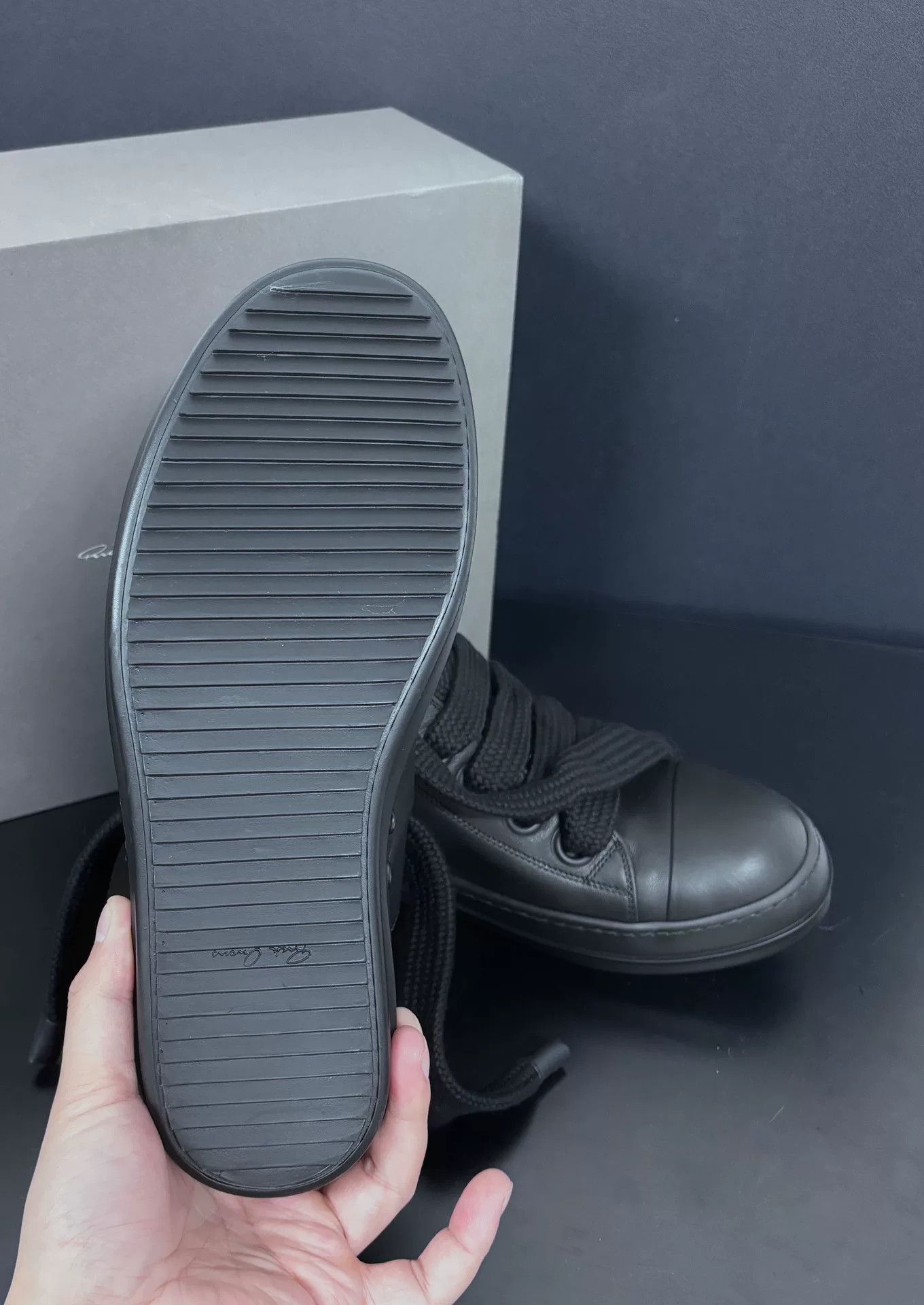Rick Owens Rick Owens Leather Black Lowtop Sneakers 7.5 Men Size US 7.5 / EU 40-41 - 7 Thumbnail
