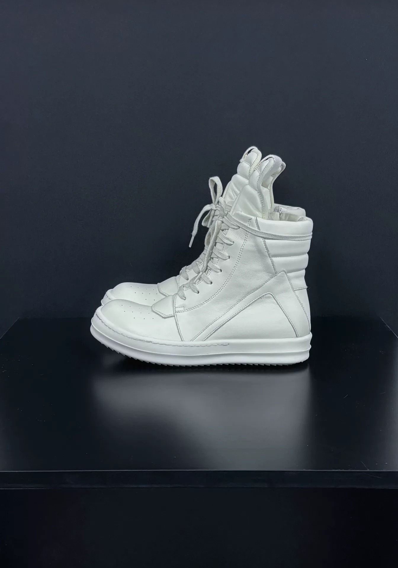 Rick Owens Rick Owens White Hitop Sneakers us_6-5 Women Size US 6.5 / IT 36.5 - 4 Thumbnail