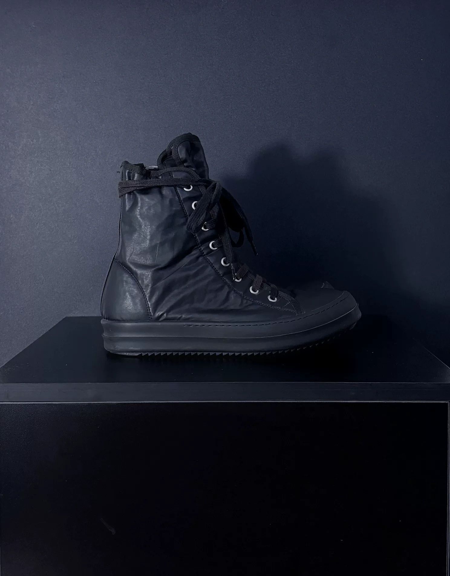 Rick Owens Rick Owens Black Hitop Sneakers us_6-5 Women Size US 6.5 / IT 36.5 - 3 Thumbnail