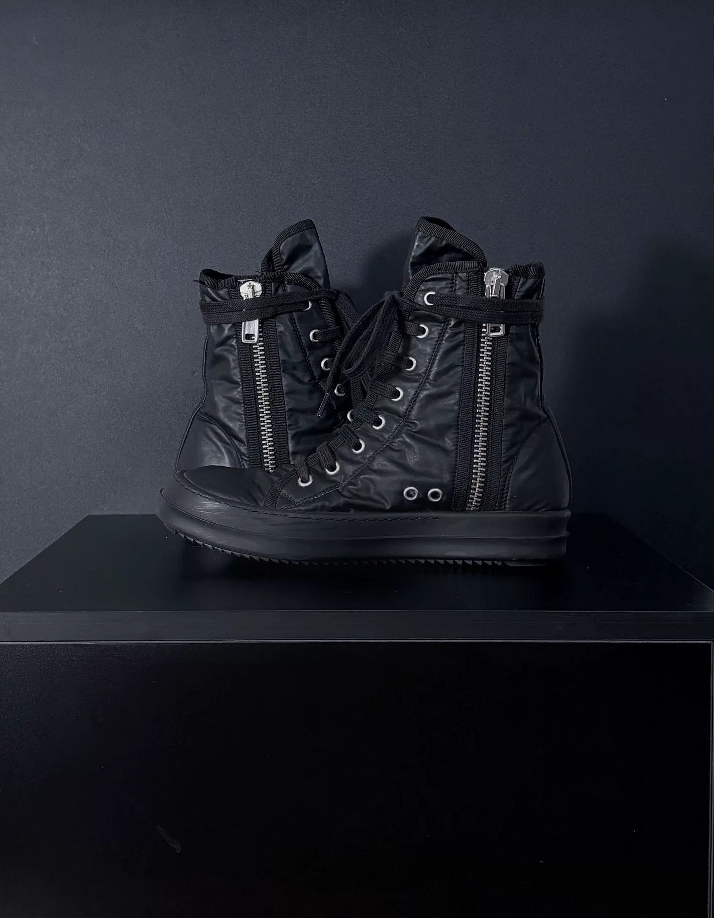Rick Owens Rick Owens Black Hitop Sneakers us_6-5 Women Size US 6.5 / IT 36.5 - 6 Thumbnail