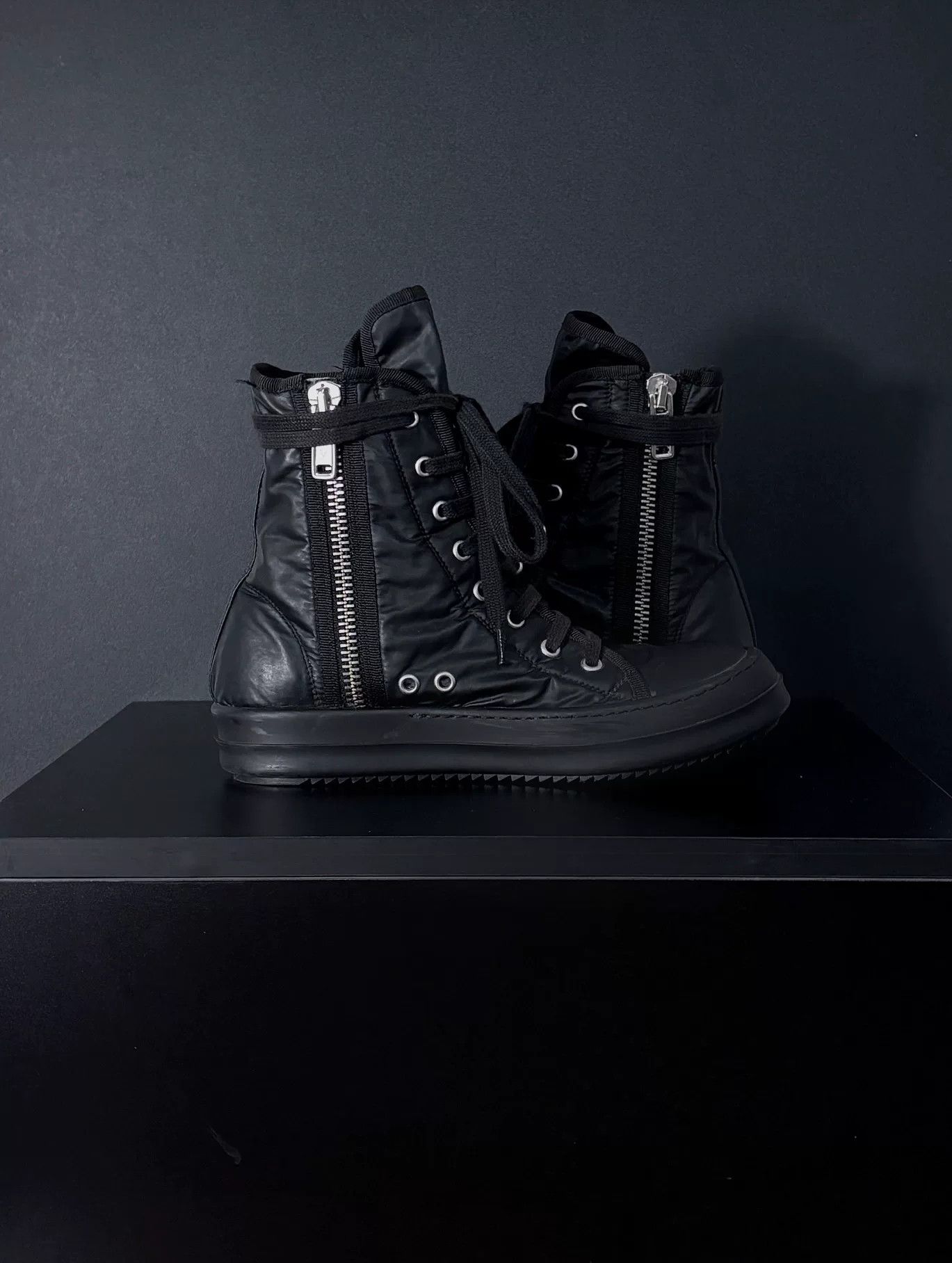 Rick Owens Rick Owens Black Hitop Sneakers us_6-5 Women Size US 6.5 / IT 36.5 - 5 Thumbnail