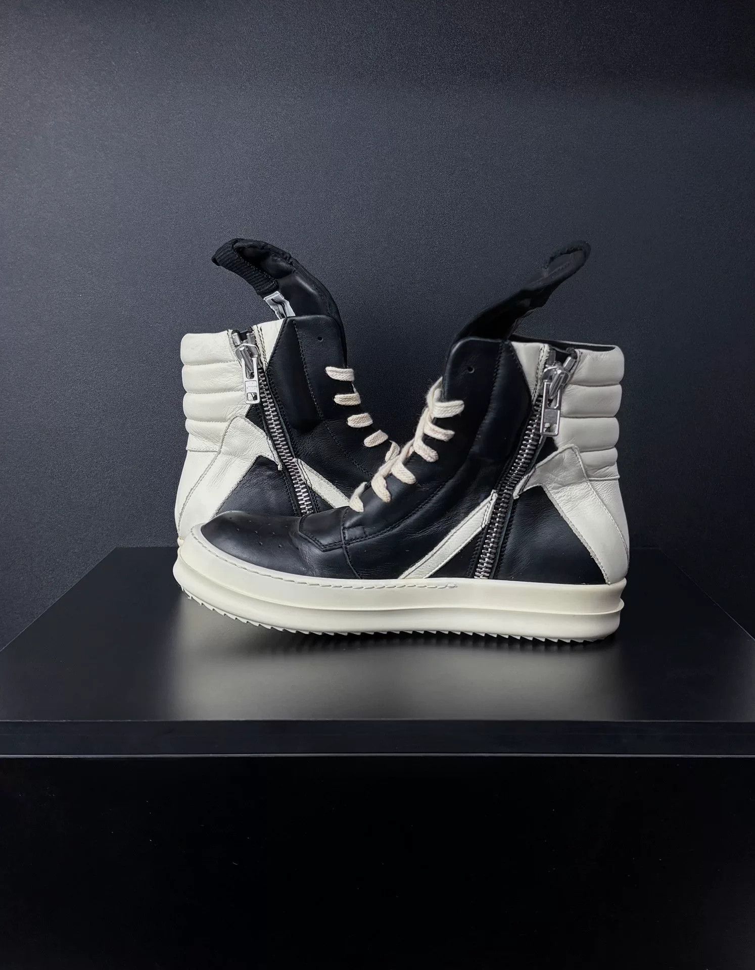 Rick Owens Rick Owens Leather Hitop Sneakers us_6 Women Size US 6 / IT 36 - 6 Thumbnail