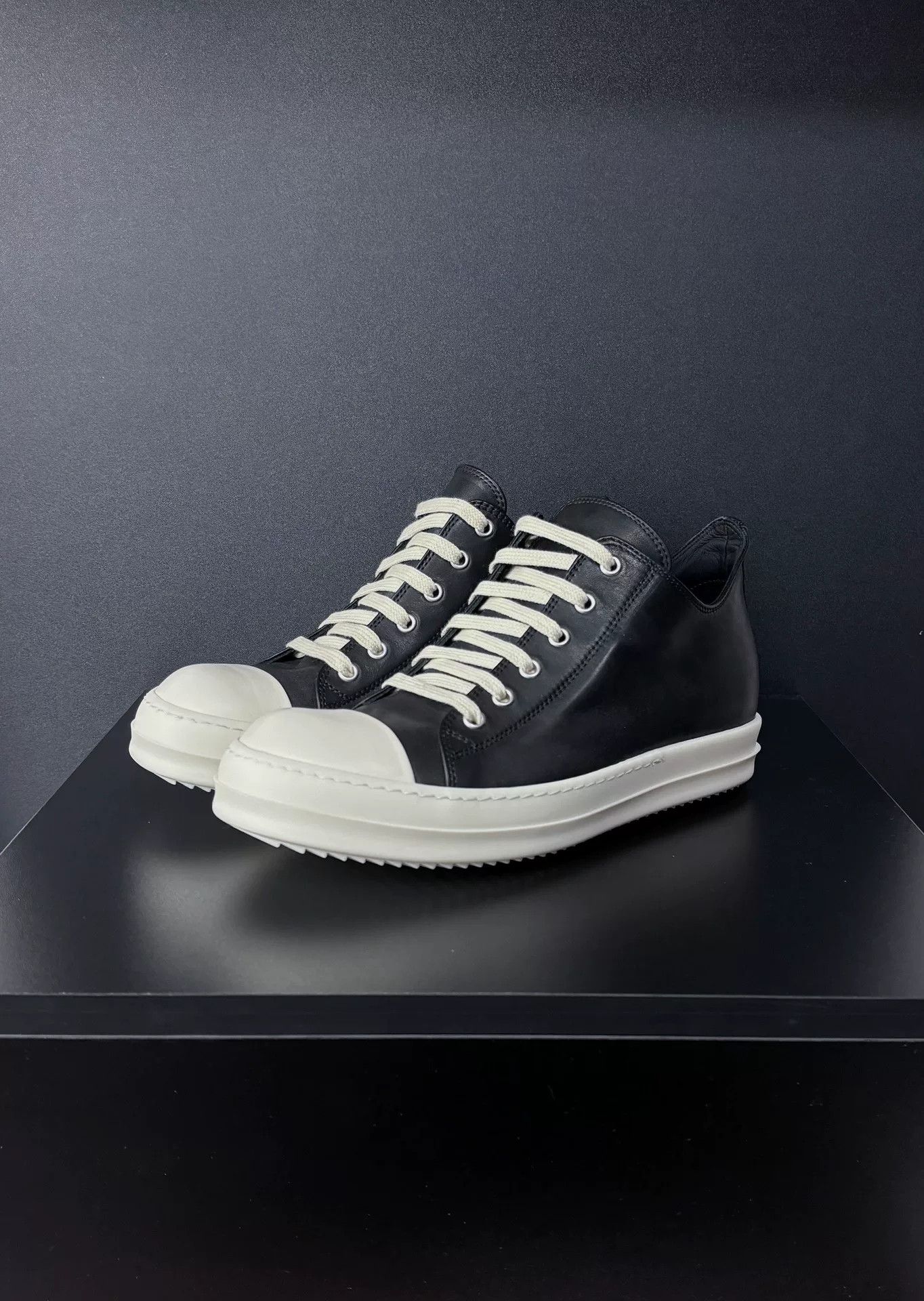 Rick Owens Rick Owens Leather Lowtop Sneakers 7.5 Men Size US 7.5 / EU 40-41 - 2 Thumbnail