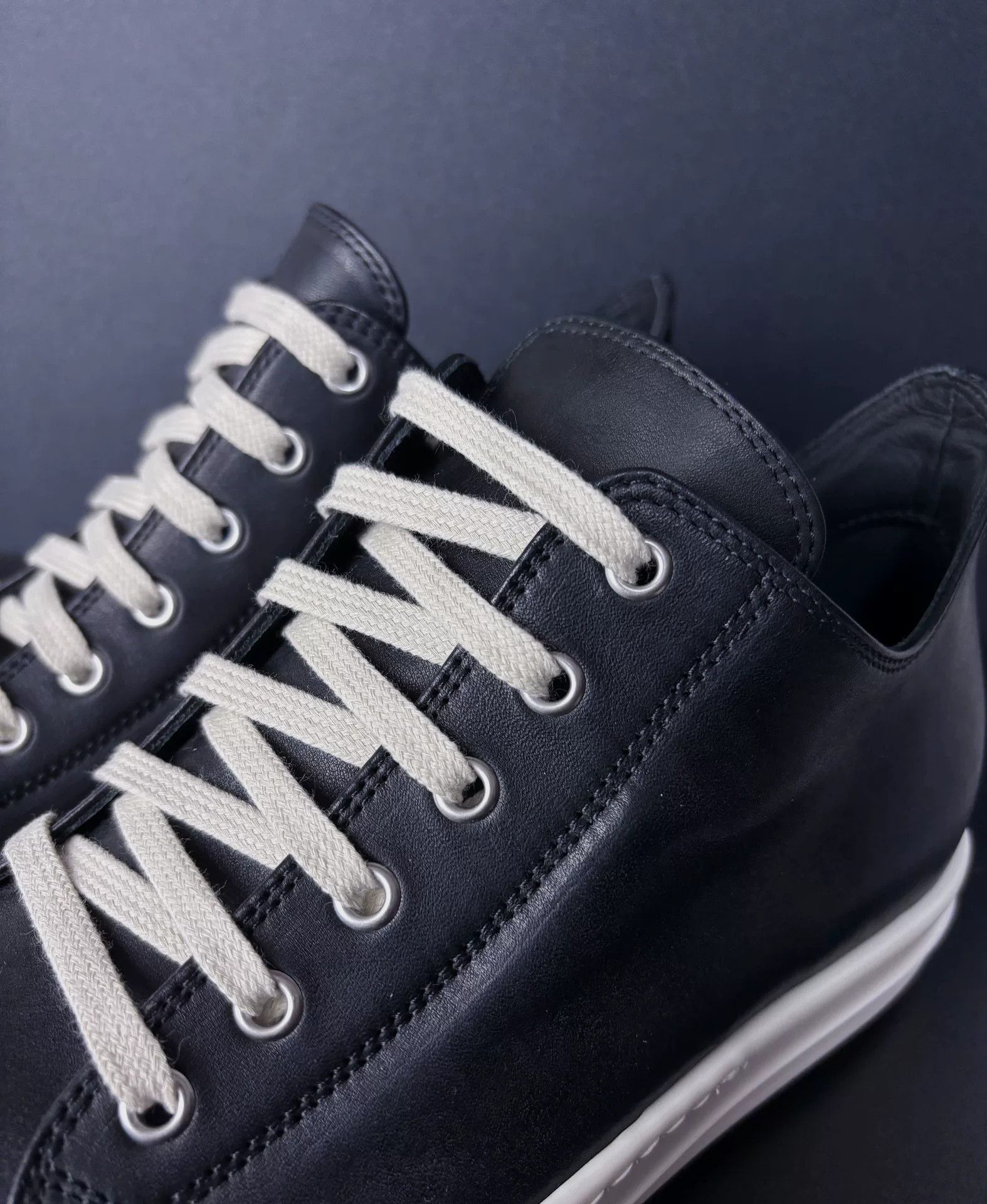 Rick Owens Rick Owens Leather Lowtop Sneakers 7.5 Men Size US 7.5 / EU 40-41 - 3 Thumbnail