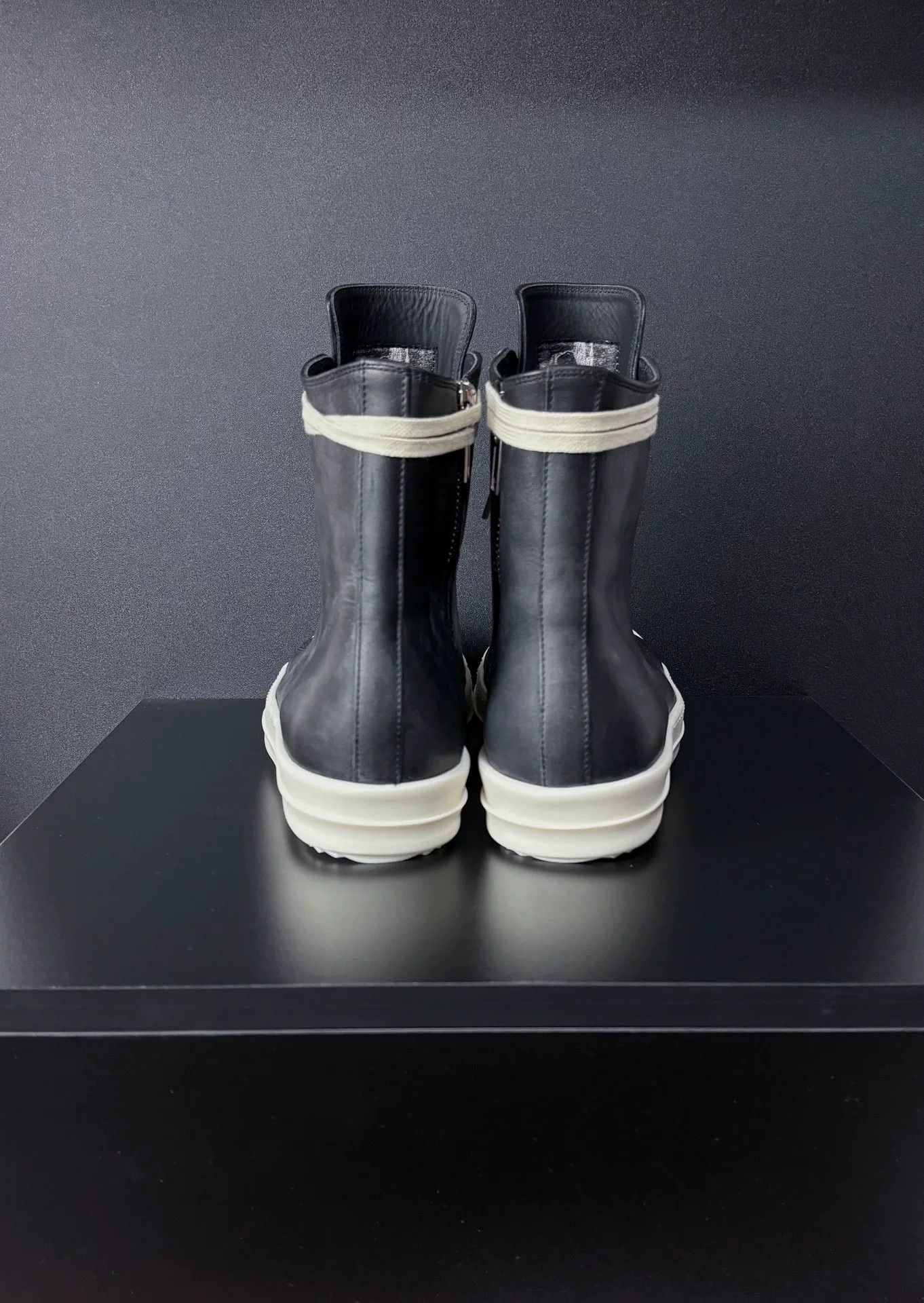 Rick Owens Rick Owens Leather Hitop Sneakers 7.5 Men Size US 7.5 / EU 40-41 - 8 Thumbnail