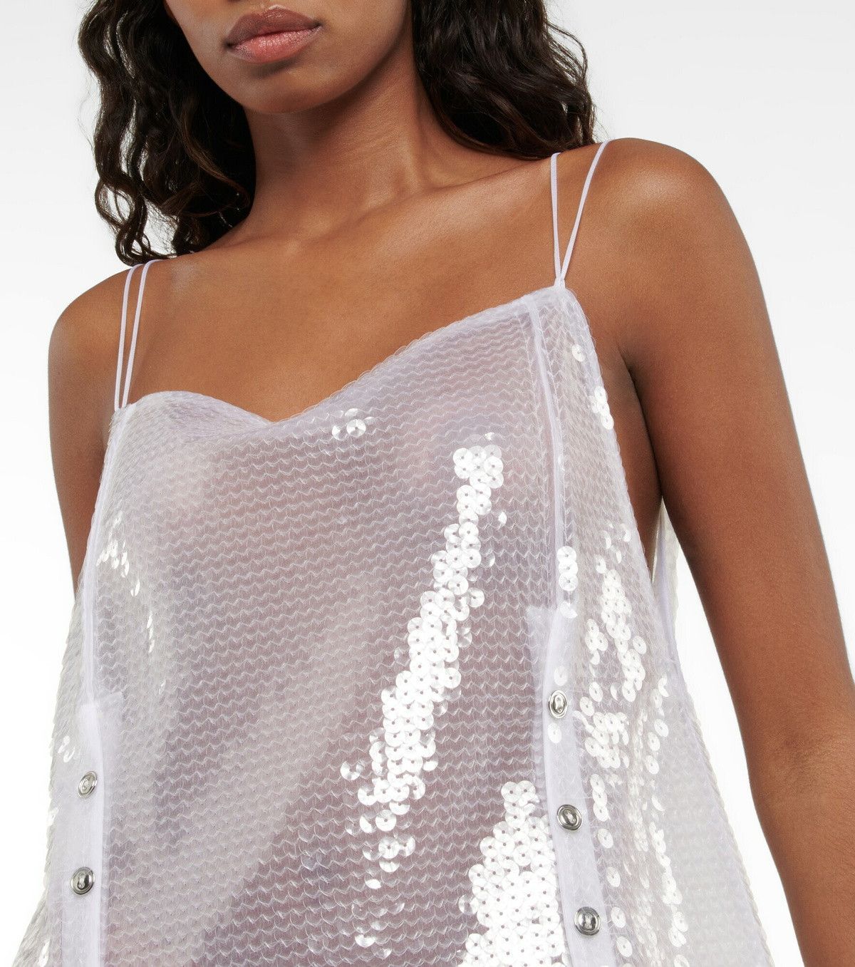 Bottega Veneta sheer jersey and sequins dress Size M / US 6-8 / IT 42-44 - 4 Thumbnail