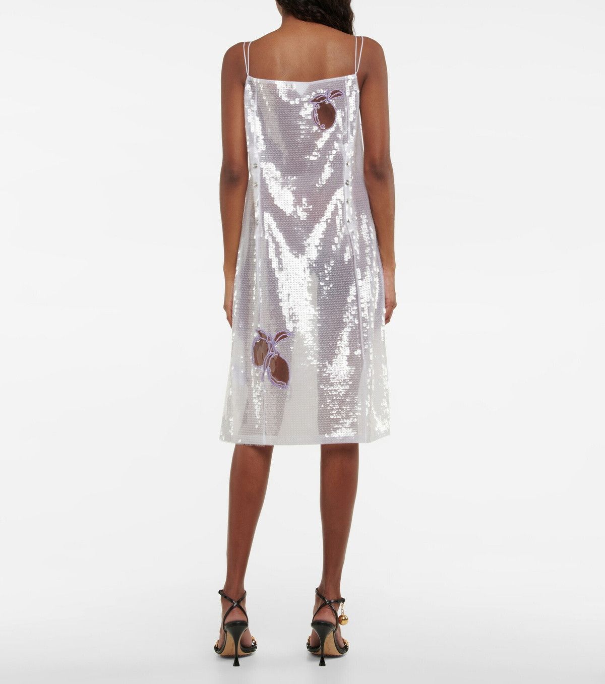 Bottega Veneta sheer jersey and sequins dress Size M / US 6-8 / IT 42-44 - 3 Thumbnail