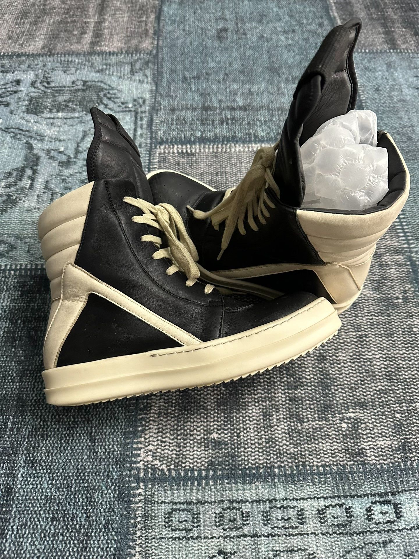 Rick Owens Rick Owens Leather Pink Hitop Sneakers 38 Men Size US 6 / EU 39 - 4 Thumbnail