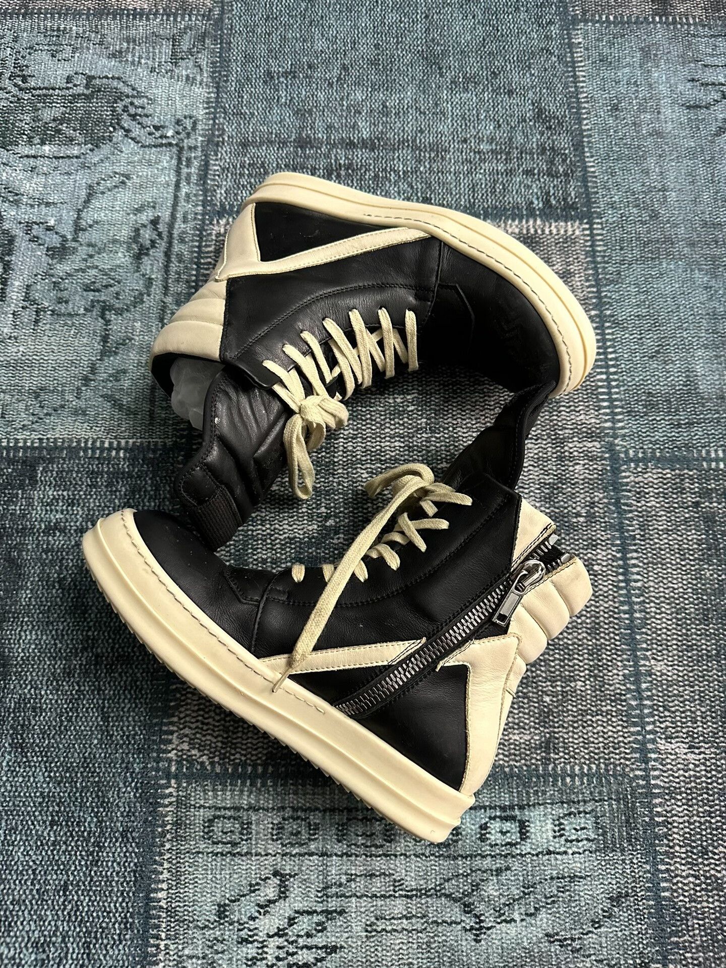 Rick Owens Rick Owens Leather Pink Hitop Sneakers 38 Men Size US 6 / EU 39 - 2 Thumbnail