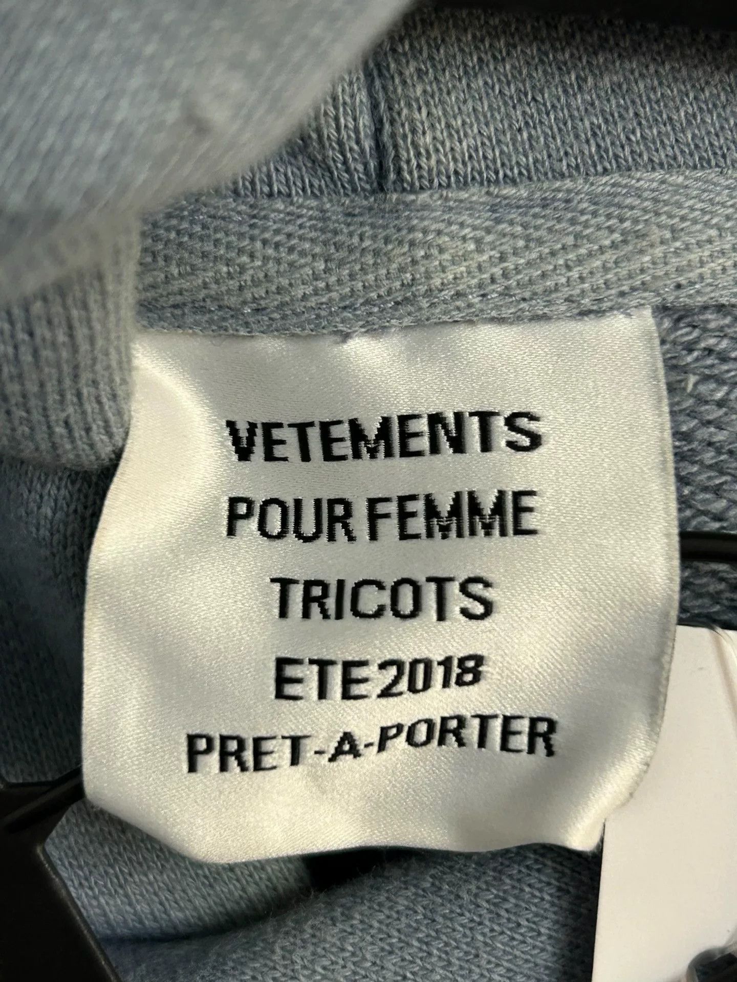 Vetements Vetements Blue Hoodie M Men Size US M / EU 48-50 / 2 - 4 Thumbnail