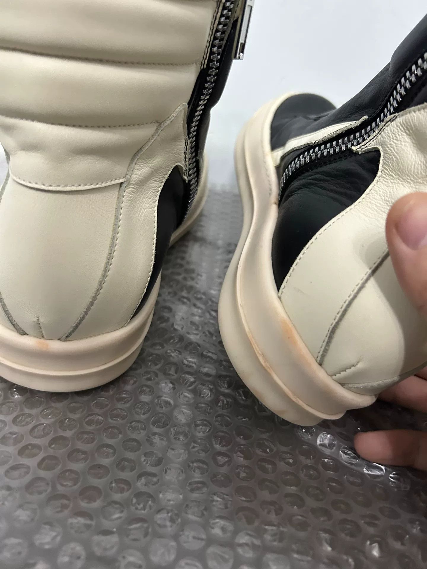 Rick Owens Rick Owens Leather Pink Hitop Sneakers 43 Men Size US 10 / EU 43 - 5 Thumbnail