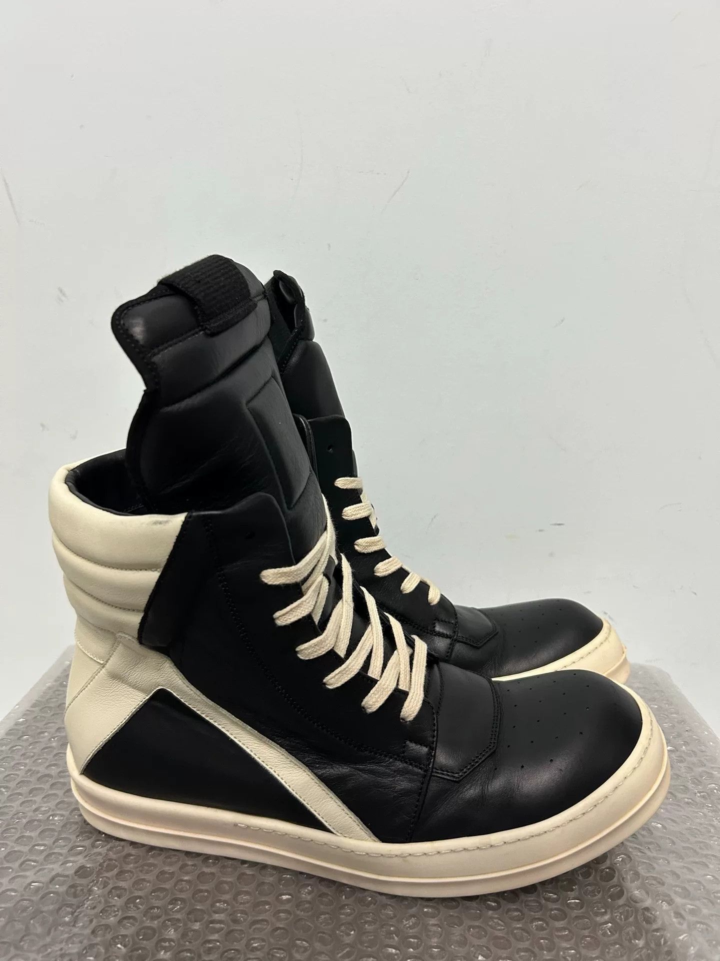 Rick Owens Rick Owens Leather Pink Hitop Sneakers 43 Men Size US 10 / EU 43 - 3 Thumbnail
