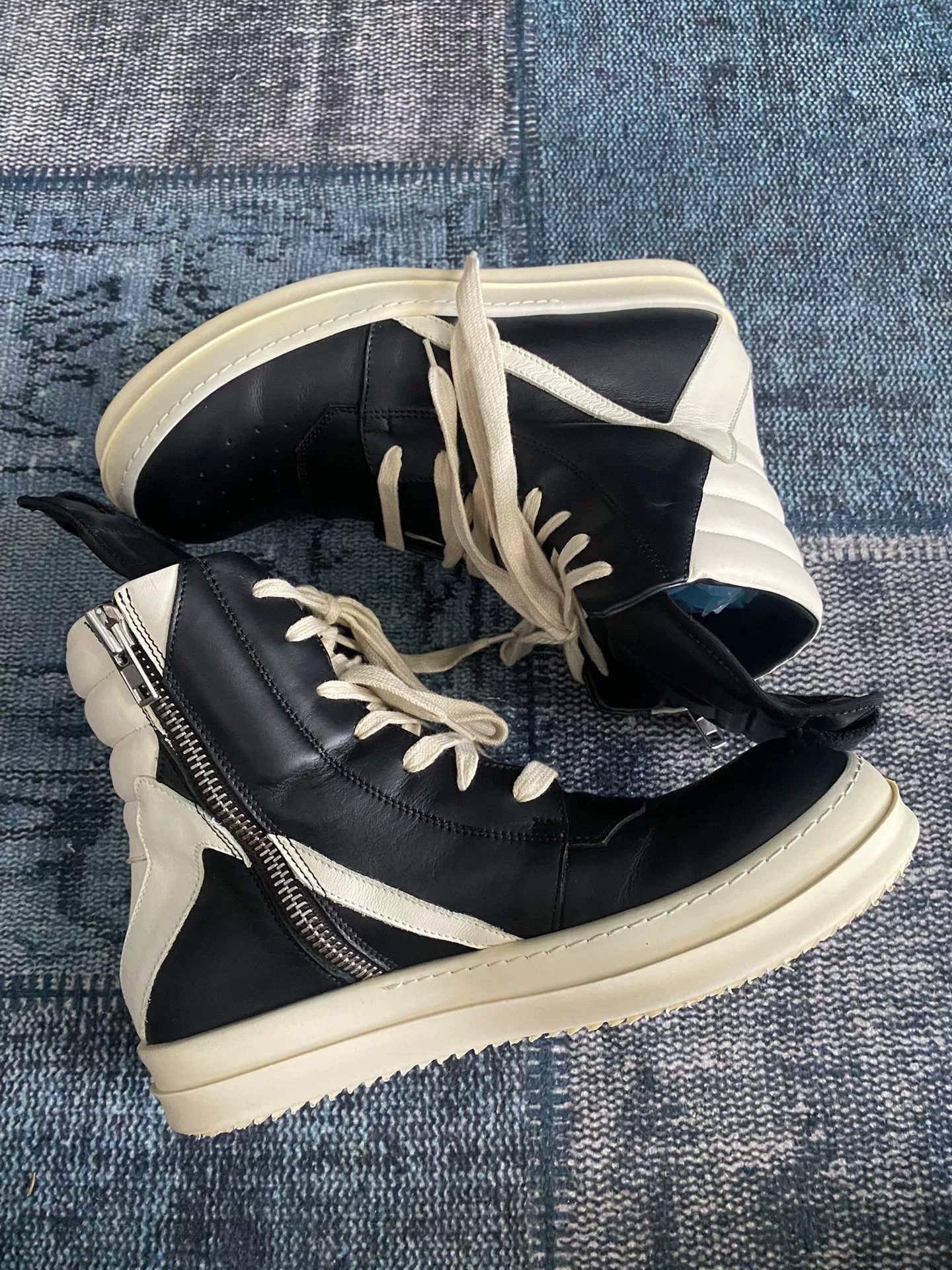 Rick Owens Rick Owens Leather Pink Hitop Sneakers 40 Men Size US 7.5 / EU 40-41 - 3 Thumbnail