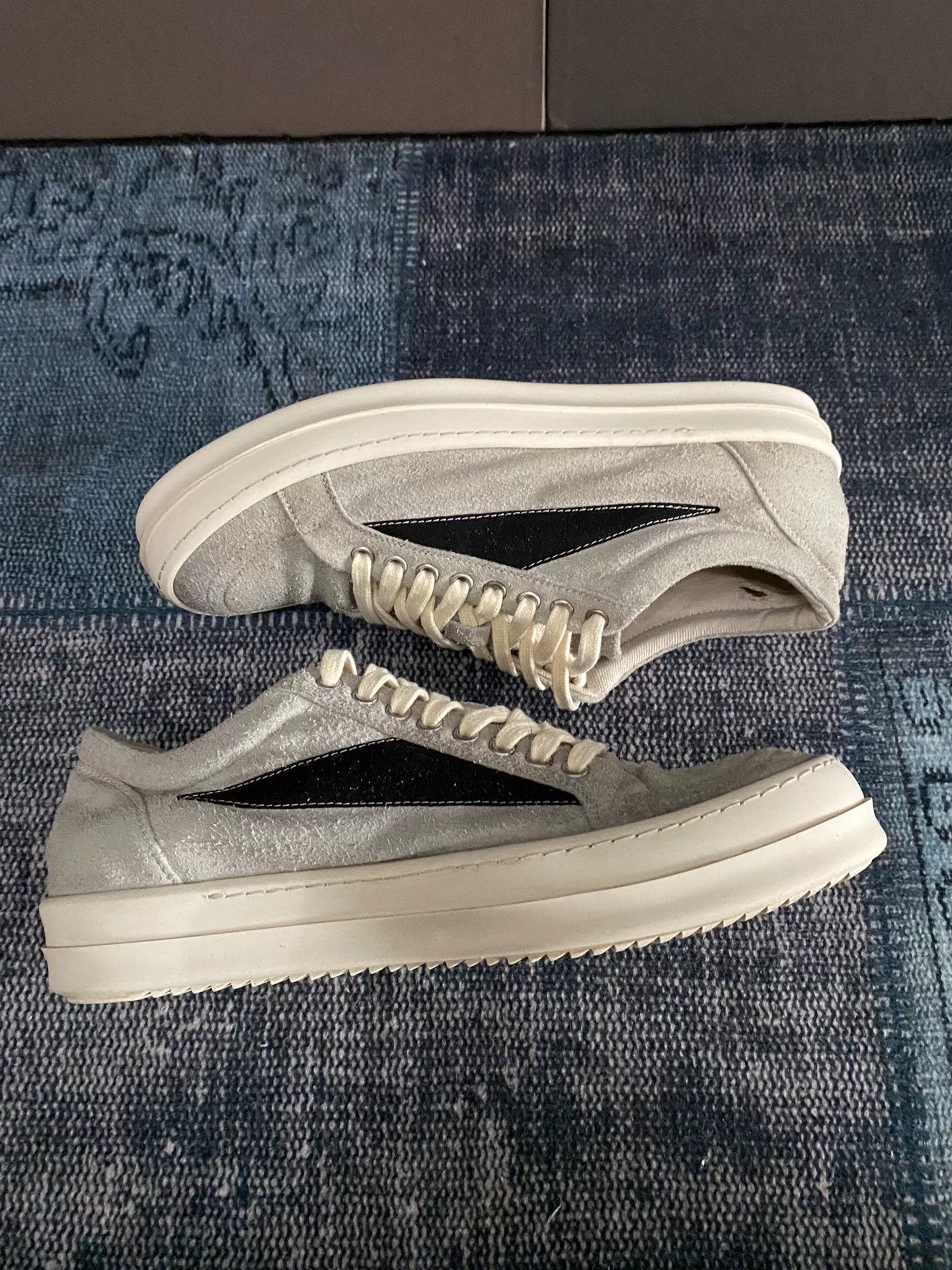 Rick Owens Rick Owens Suede Blue Lowtop Sneakers 43 Men Size US 10 / EU 43 - 3 Thumbnail