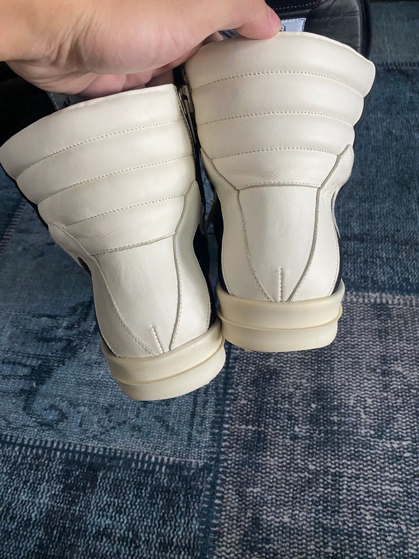 Rick Owens Rick Owens Leather Pink Hitop Sneakers 40 Men Size US 7.5 / EU 40-41 - 5 Thumbnail