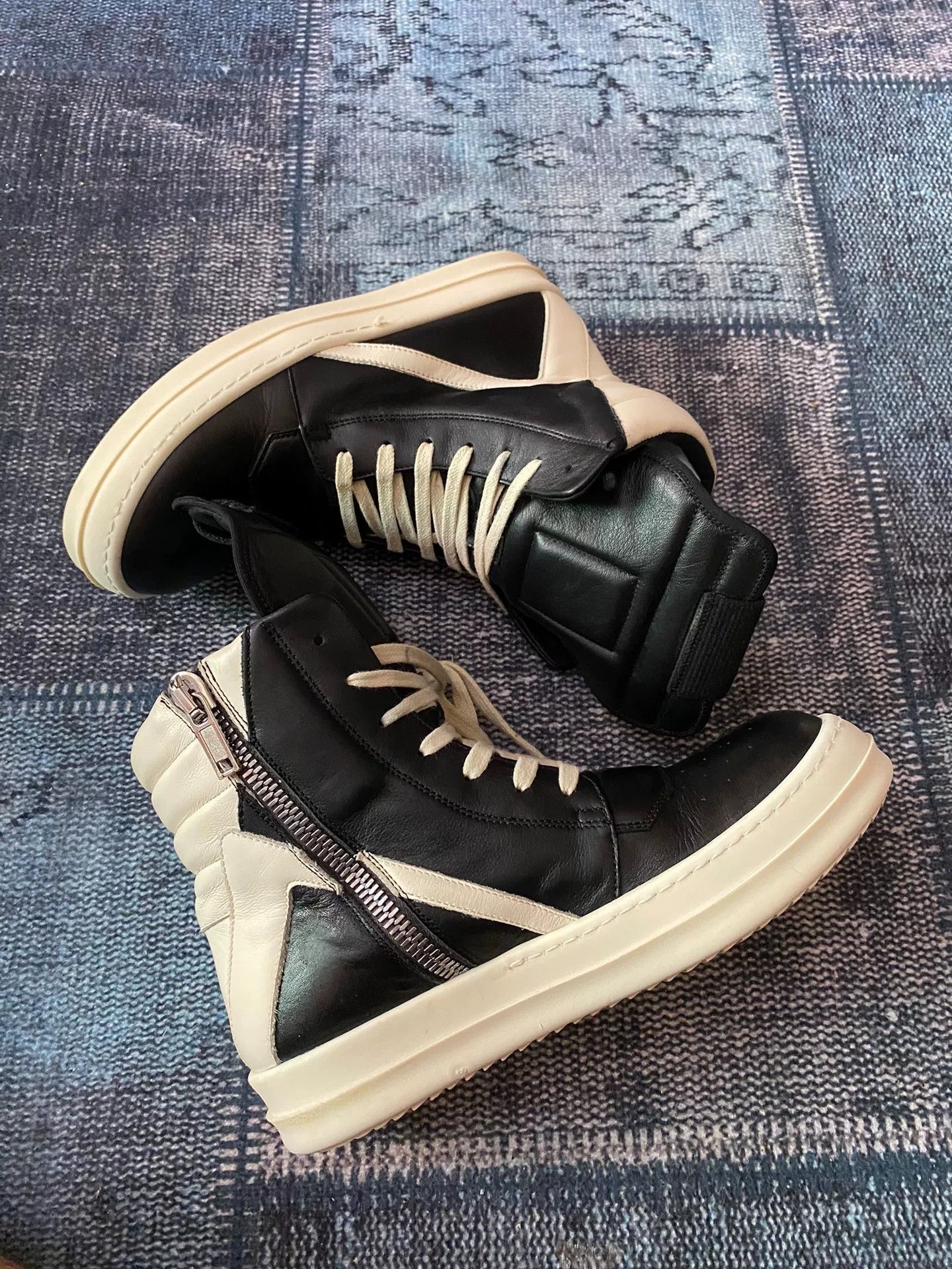 Rick Owens Rick Owens Leather Pink Hitop Sneakers 38 Women Size US 7.5 / IT 37.5 - 3 Thumbnail