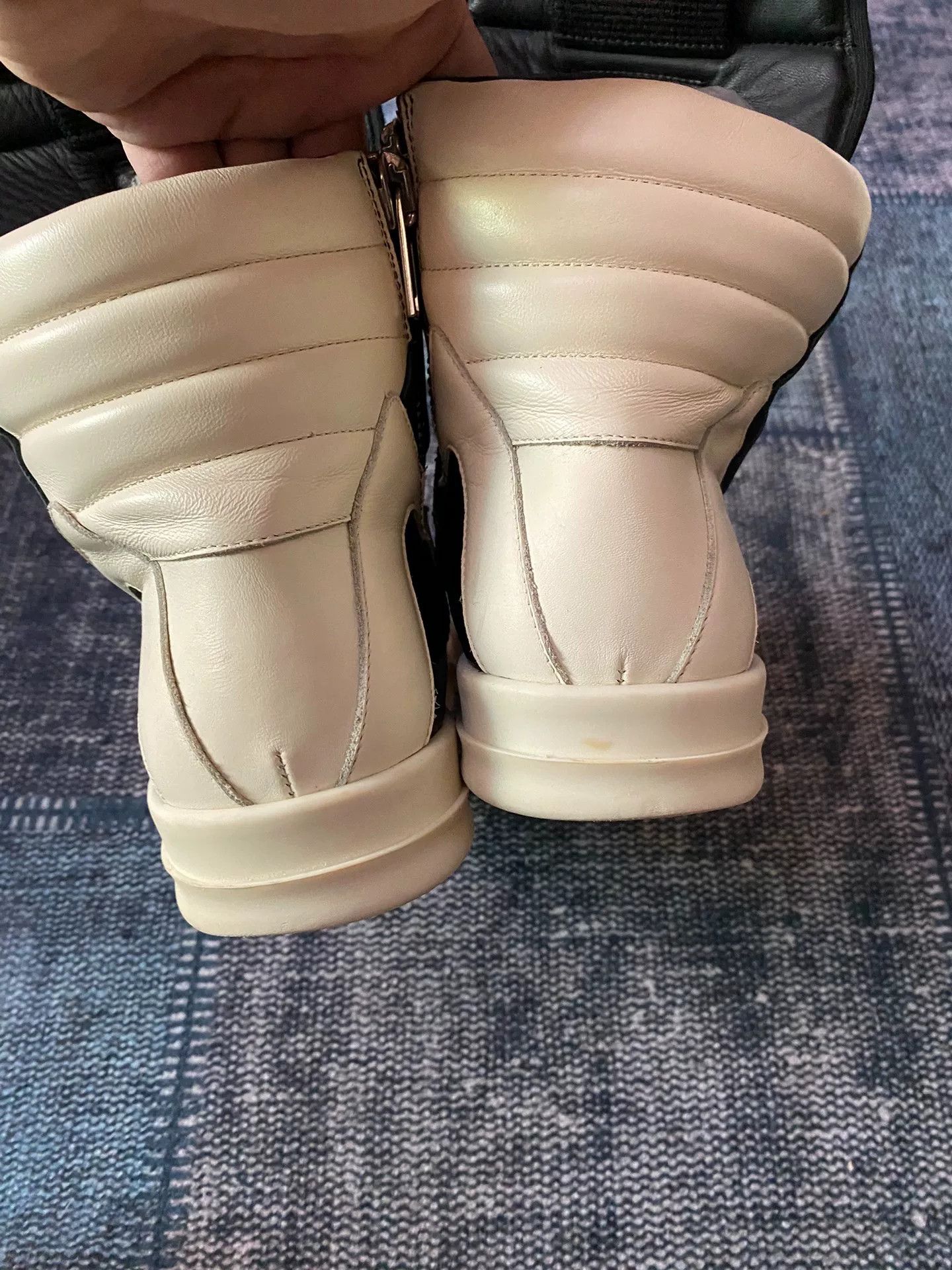 Rick Owens Rick Owens Leather Pink Hitop Sneakers 38 Women Size US 7.5 / IT 37.5 - 5 Thumbnail