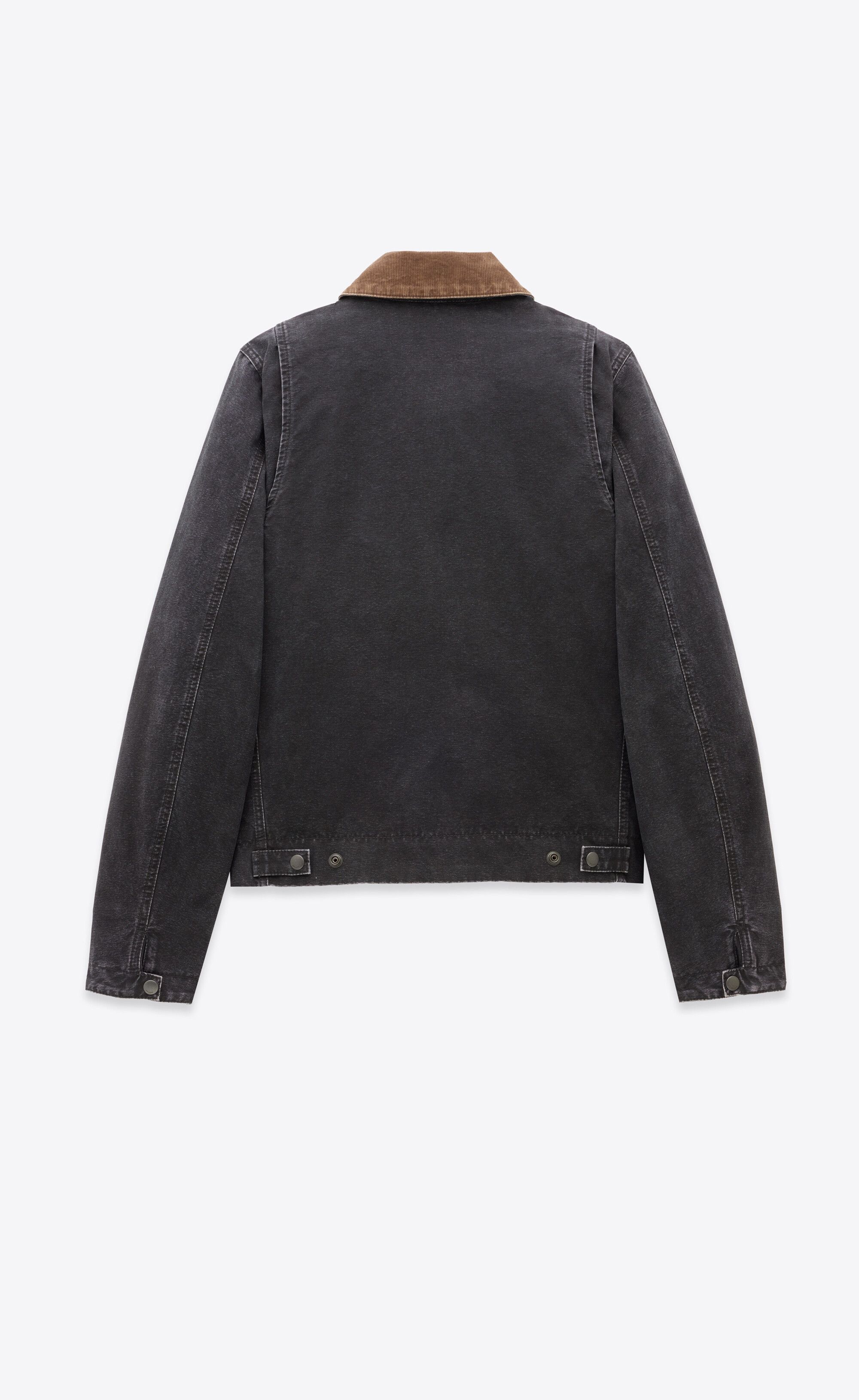 Saint Laurent Paris work jacket in cotton canvas and corduroy Size US XS / EU 42 / 0 - 4 Thumbnail