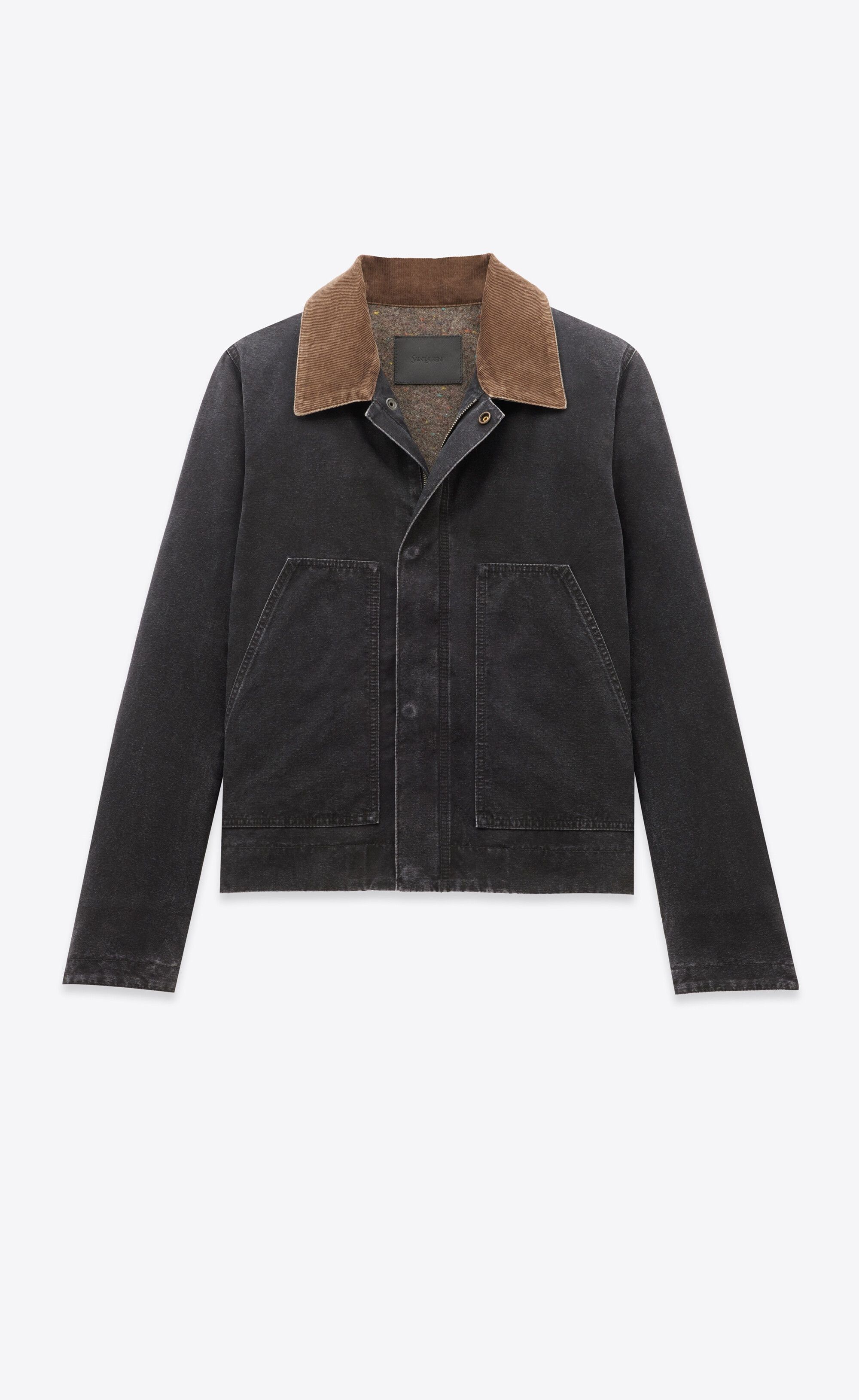 Saint Laurent Paris work jacket in cotton canvas and corduroy Size US XL / EU 56 / 4 - 2 Thumbnail