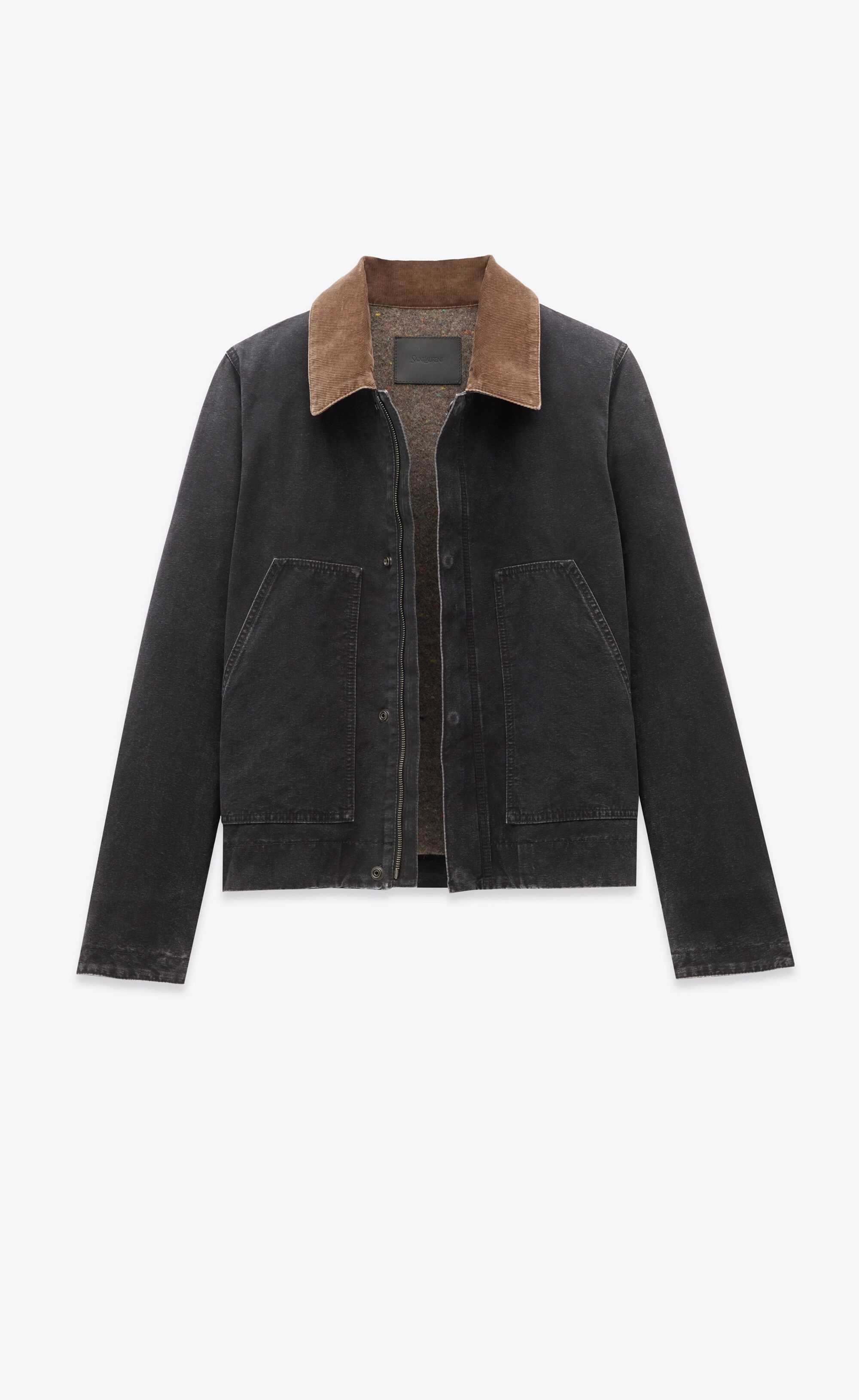 Saint Laurent Paris work jacket in cotton canvas and corduroy Size US XXL / EU 58 / 5 - 3 Thumbnail