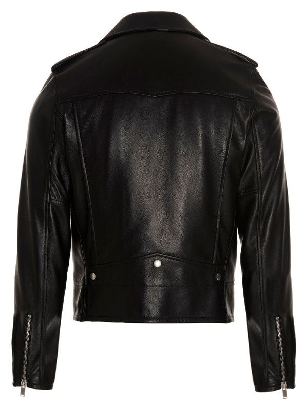 Saint Laurent Paris motorcycle jacket in plunged lambskin Size US XL / EU 56 / 4 - 2 Thumbnail